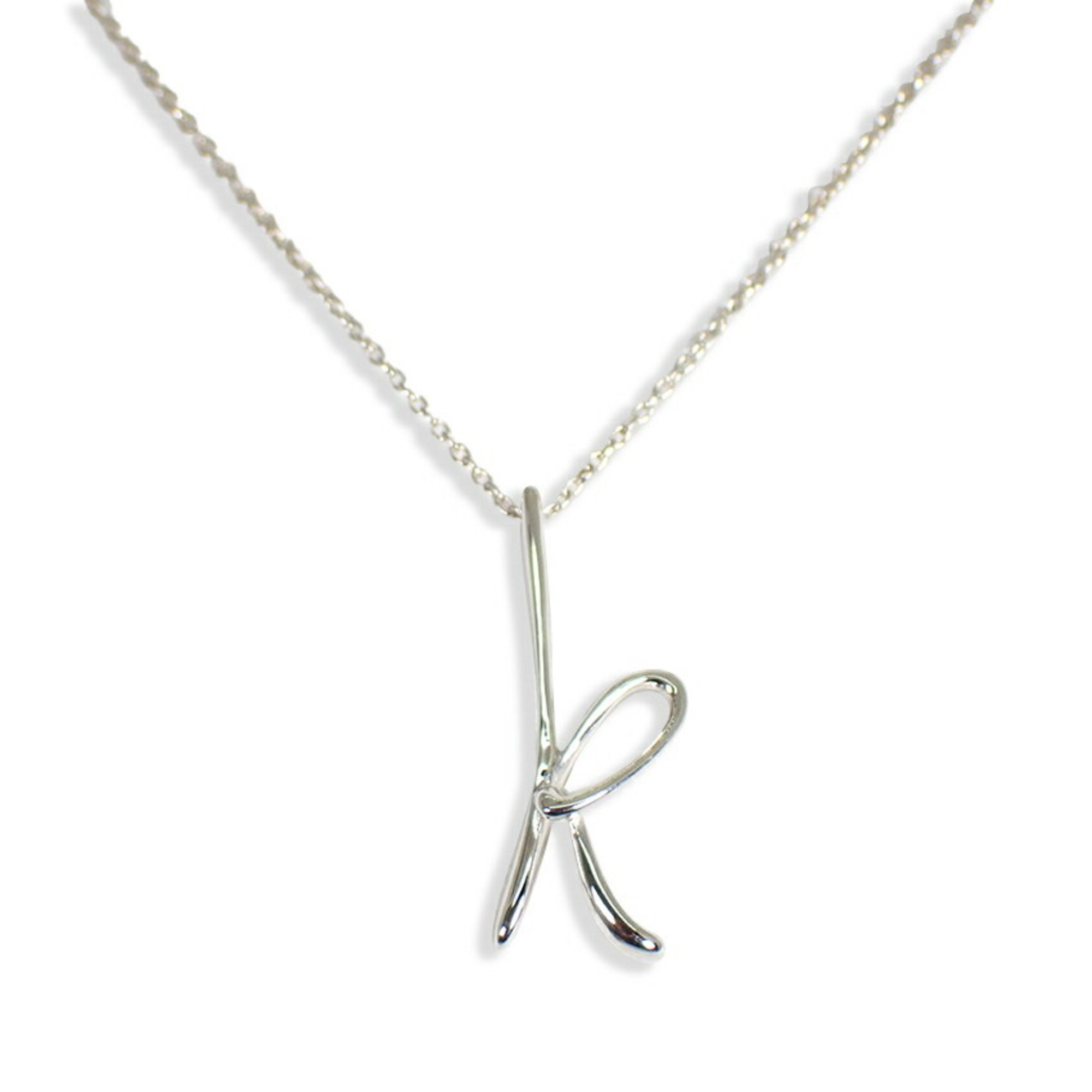 TIFFANY 925 Initial K Pendant Necklace