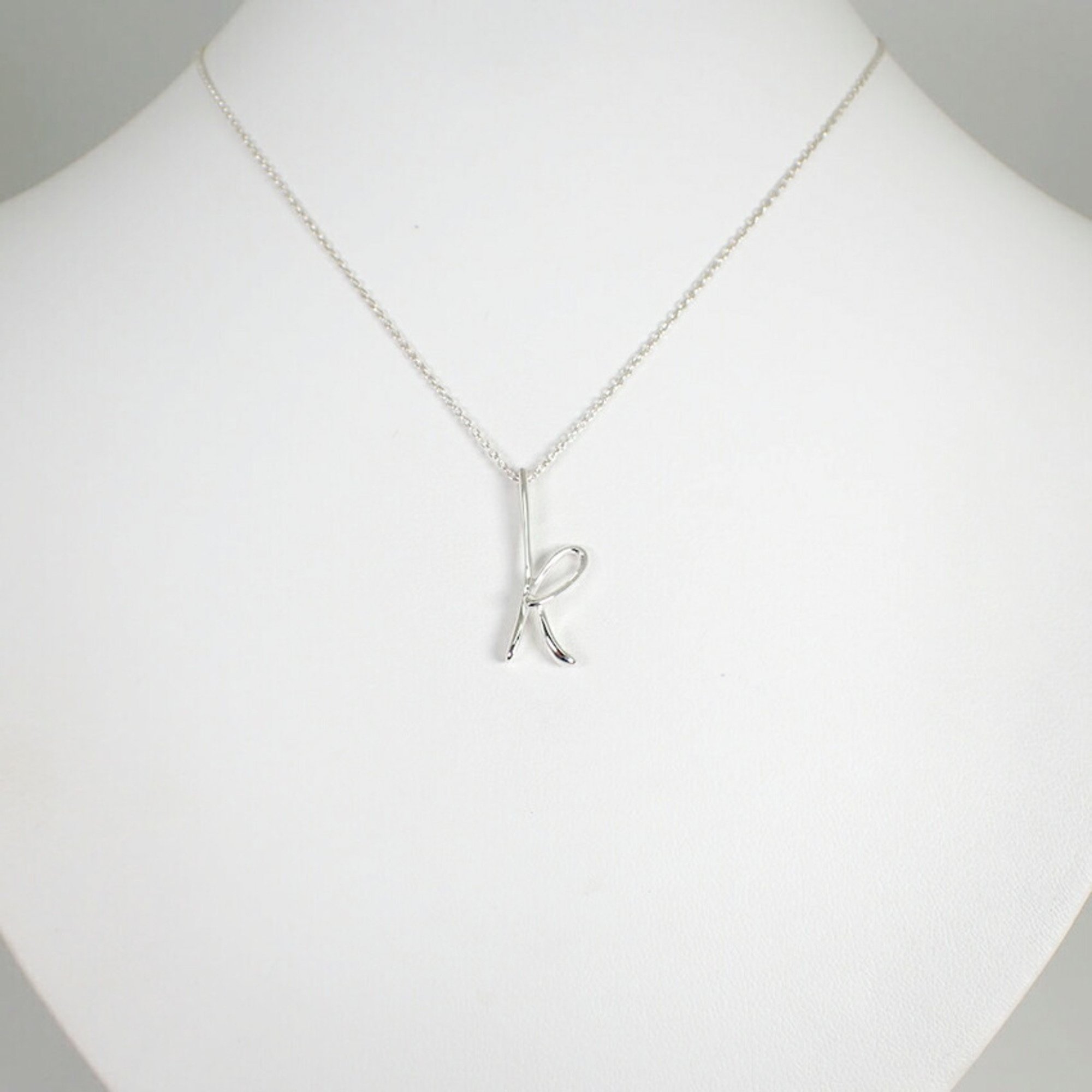 TIFFANY 925 Initial K Pendant Necklace