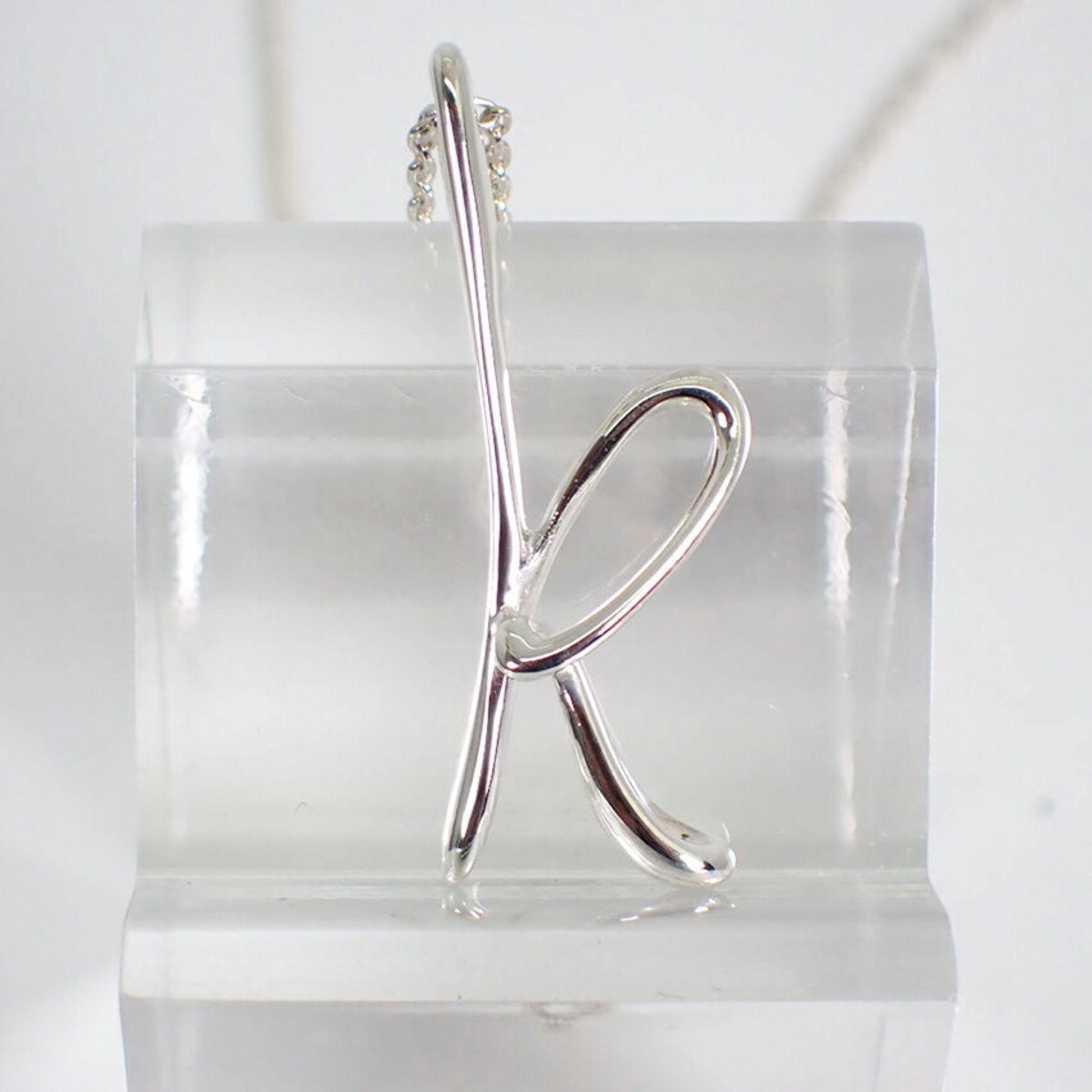 TIFFANY 925 Initial K Pendant Necklace