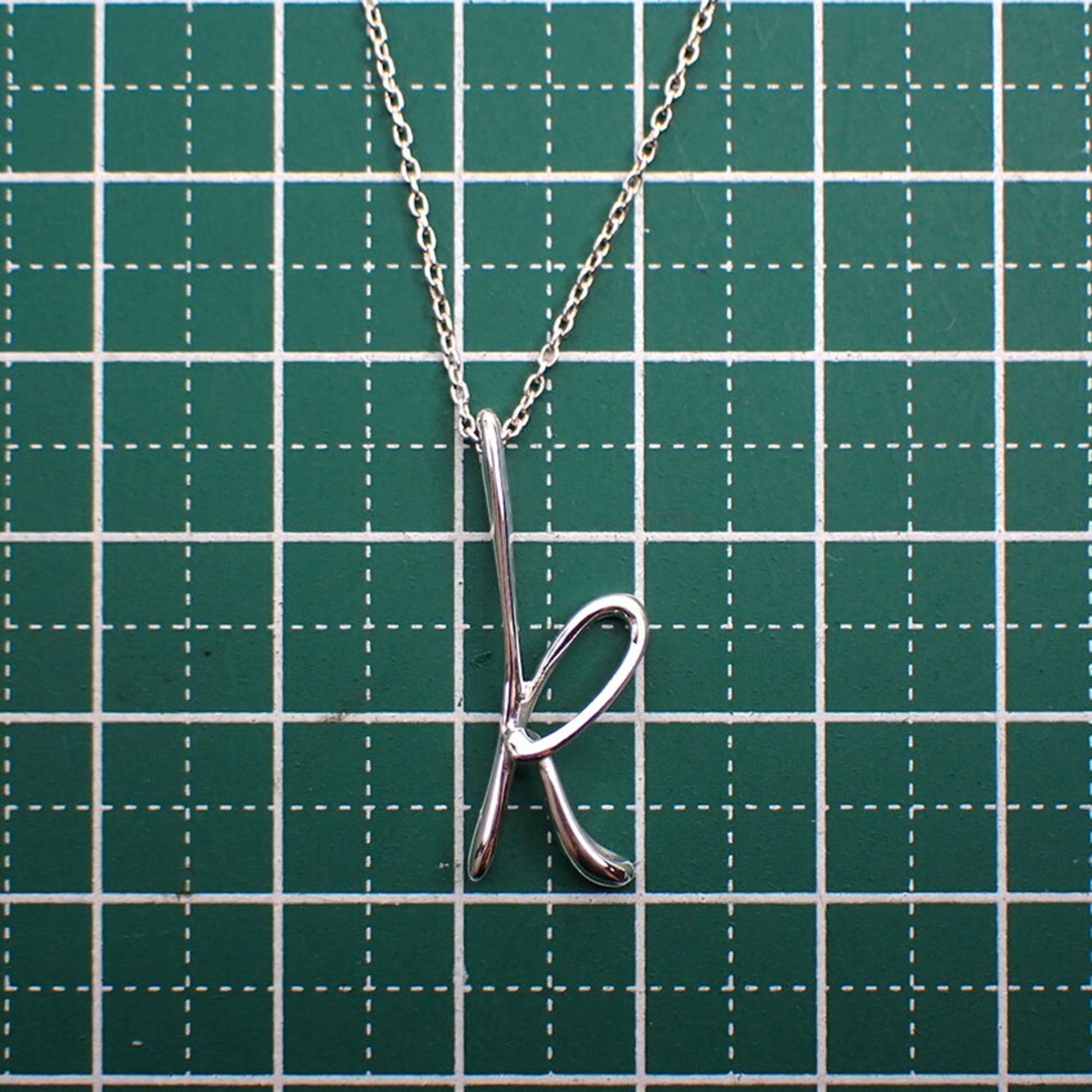 TIFFANY 925 Initial K Pendant Necklace