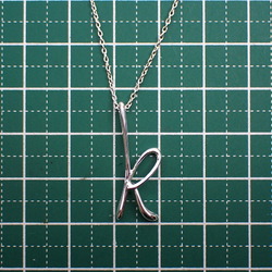 TIFFANY 925 Initial K Pendant Necklace