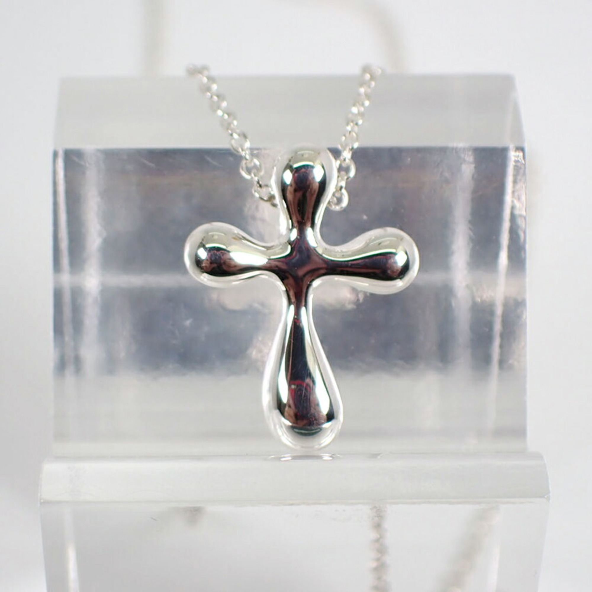 TIFFANY Tiffany 925 teardrop cross pendant necklace