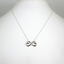 TIFFANY 925 Double Loving Heart Pendant Necklace