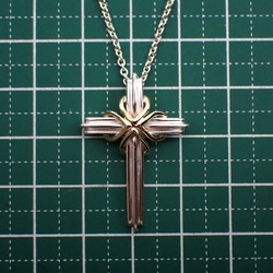 TIFFANY Tiffany 925 750 Signature Cross Pendant Necklace