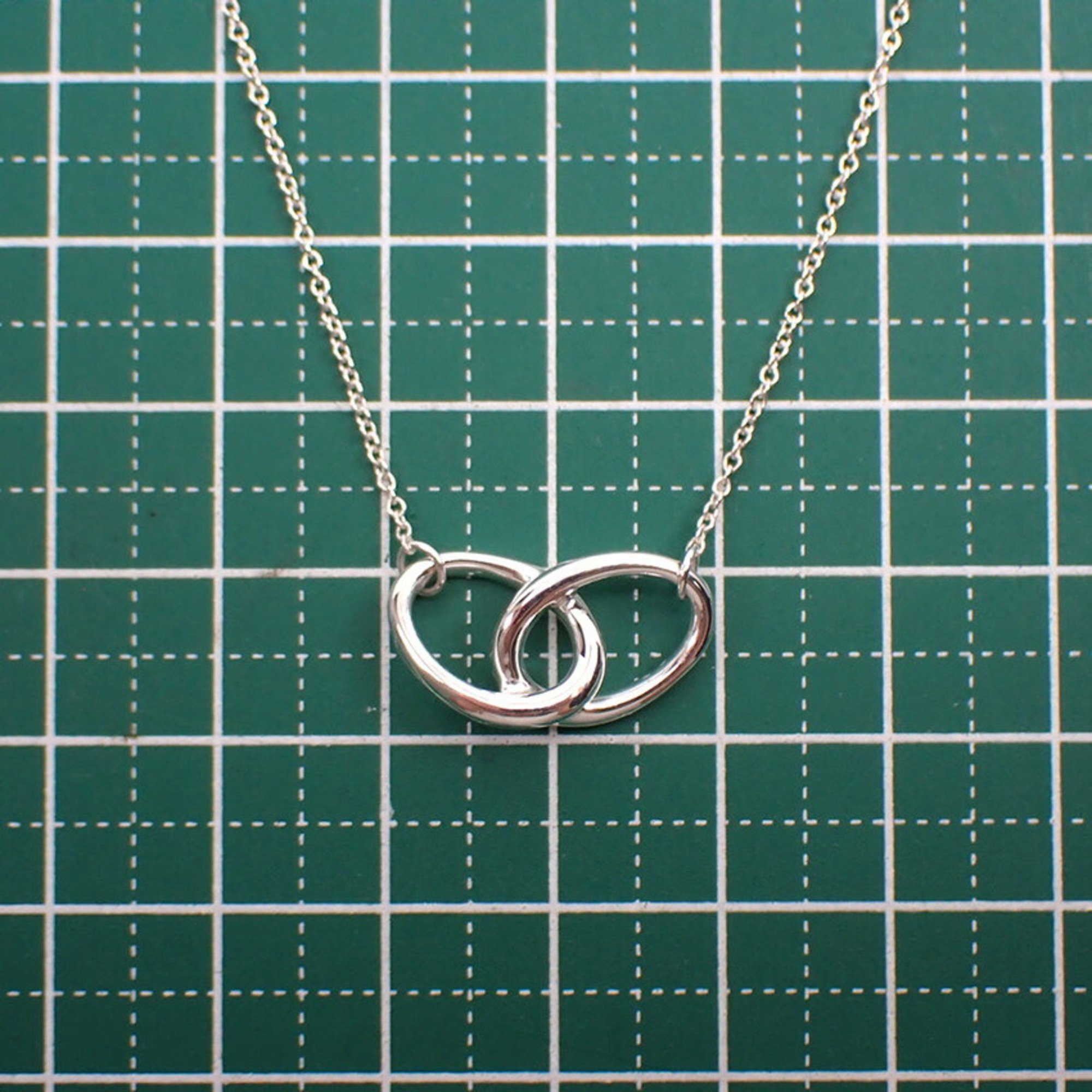 TIFFANY 925 double loop necklace