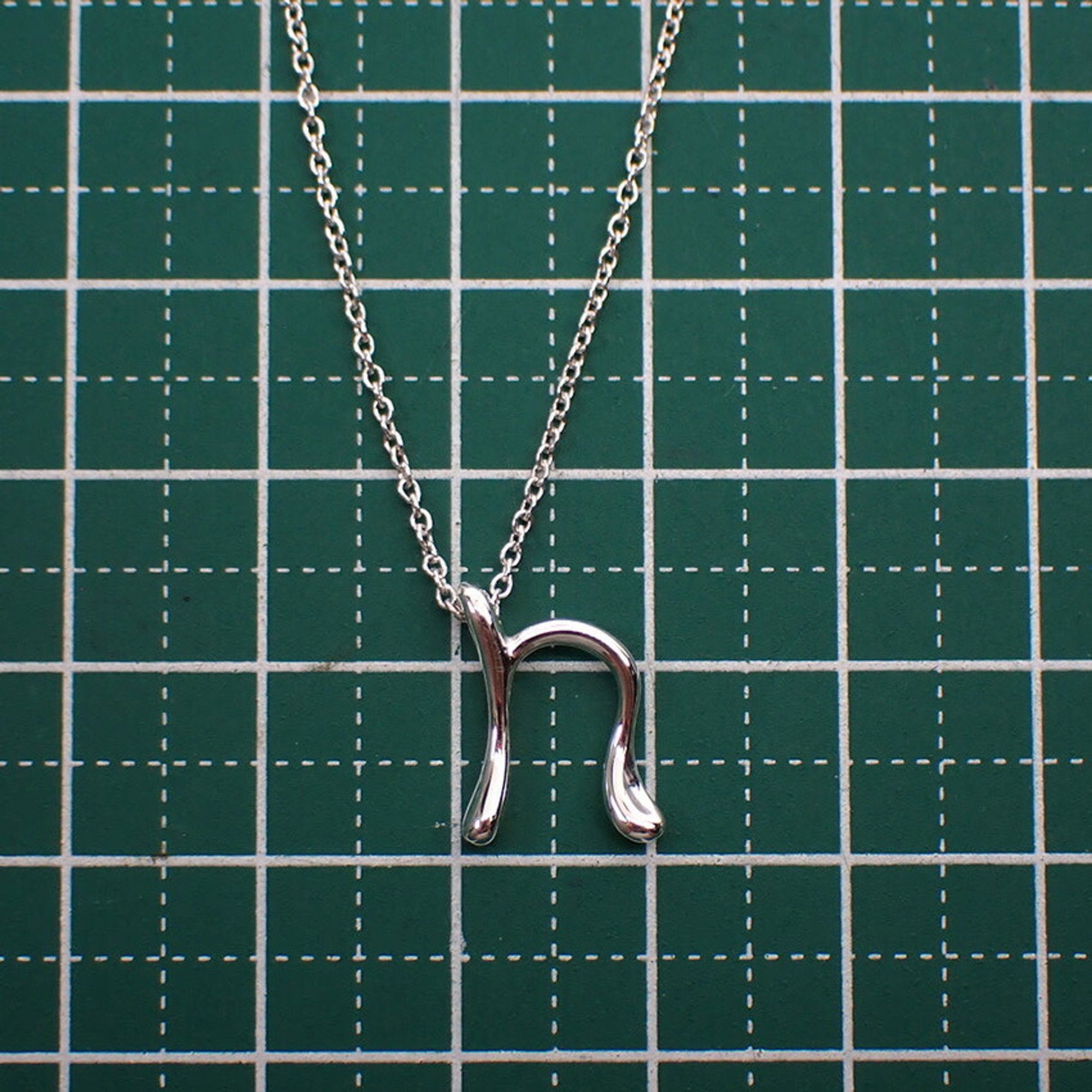 TIFFANY 925 Initial n Pendant Necklace