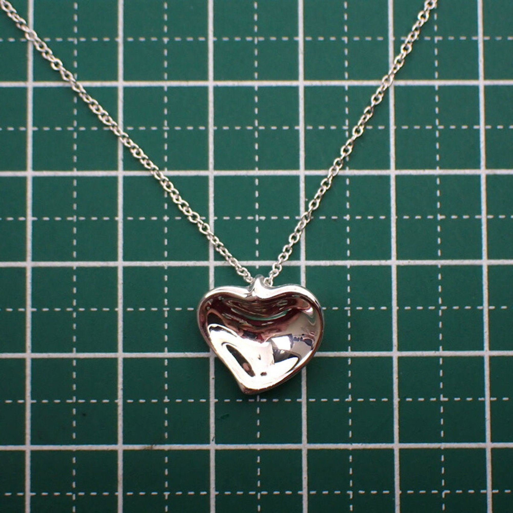 TIFFANY 925 Full Heart Pendant Necklace