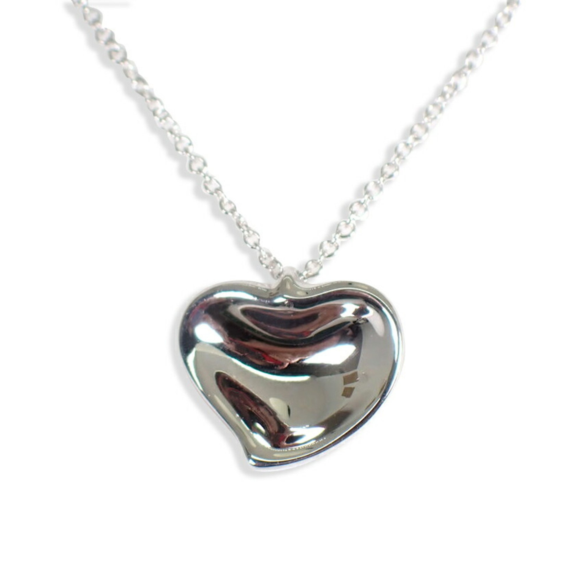 TIFFANY 925 Full Heart Pendant Necklace