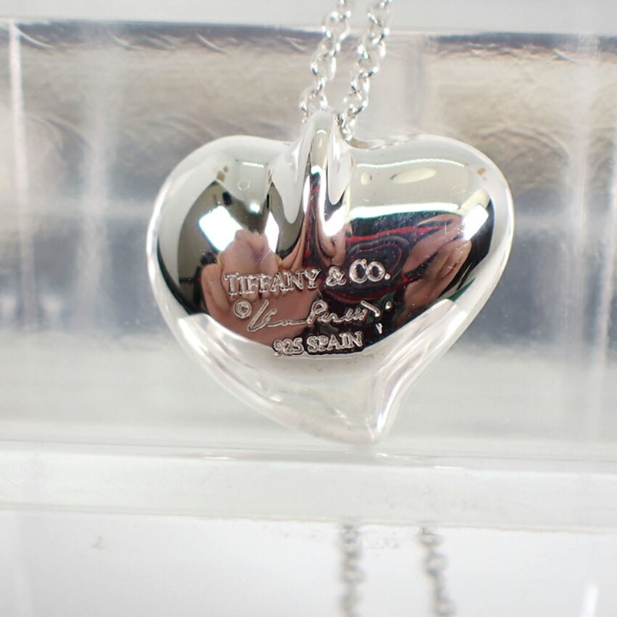 TIFFANY 925 Full Heart Pendant Necklace