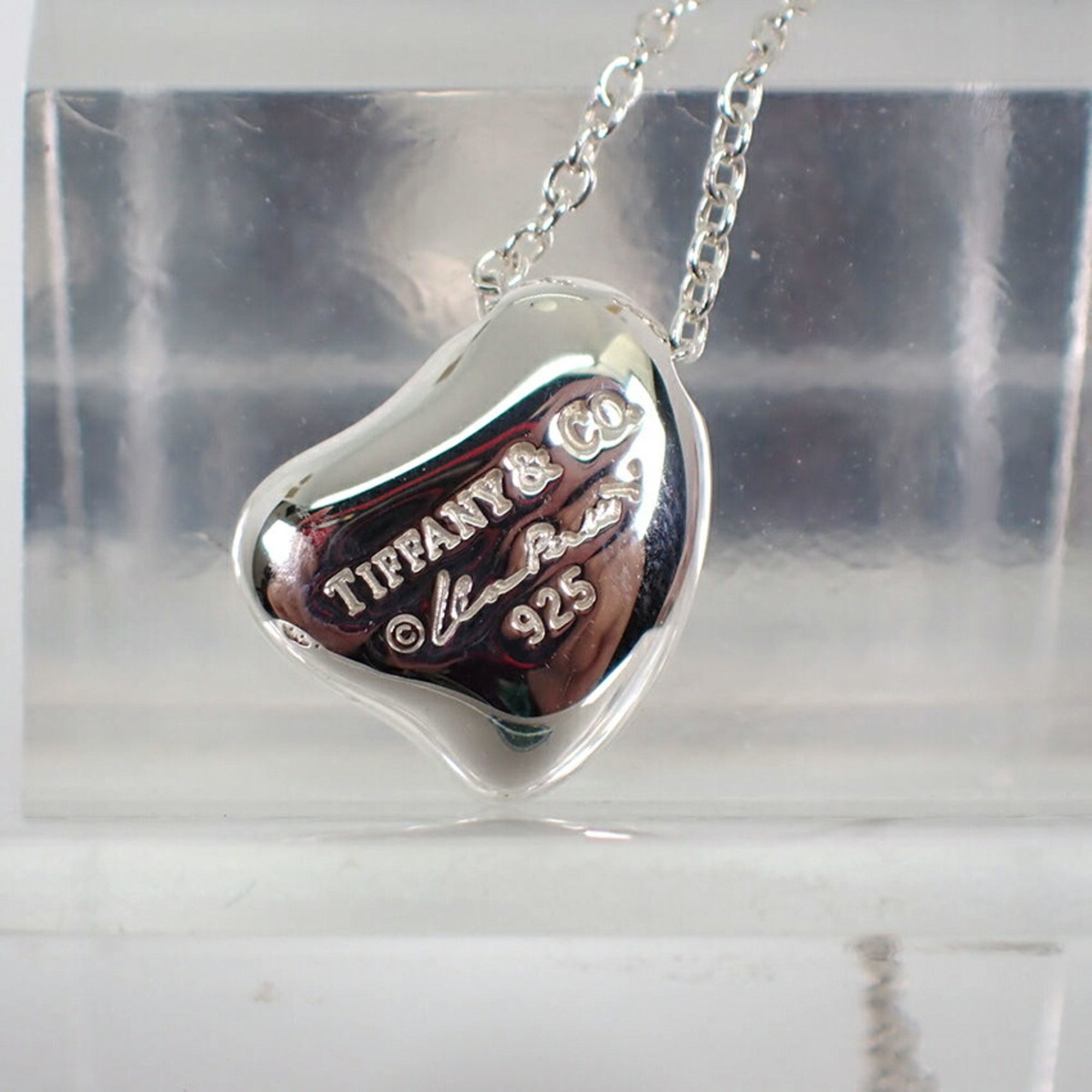 TIFFANY 925 Full Heart Pendant Necklace