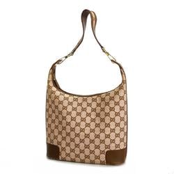 Gucci Shoulder Bag GG Canvas 001 4204 Pink Brown Champagne Women's