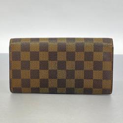 Louis Vuitton Long Wallet Damier Porto Monnaie Credit N61726 Ebene Ladies