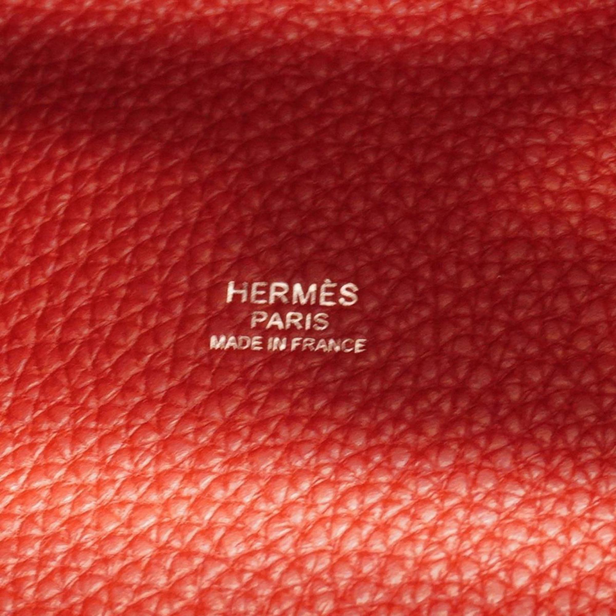 Hermes handbag Picotin Lock MM A stamp Taurillon Clemence Rouge Grena Women's