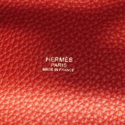 Hermes handbag Picotin Lock MM A stamp Taurillon Clemence Rouge Grena Women's