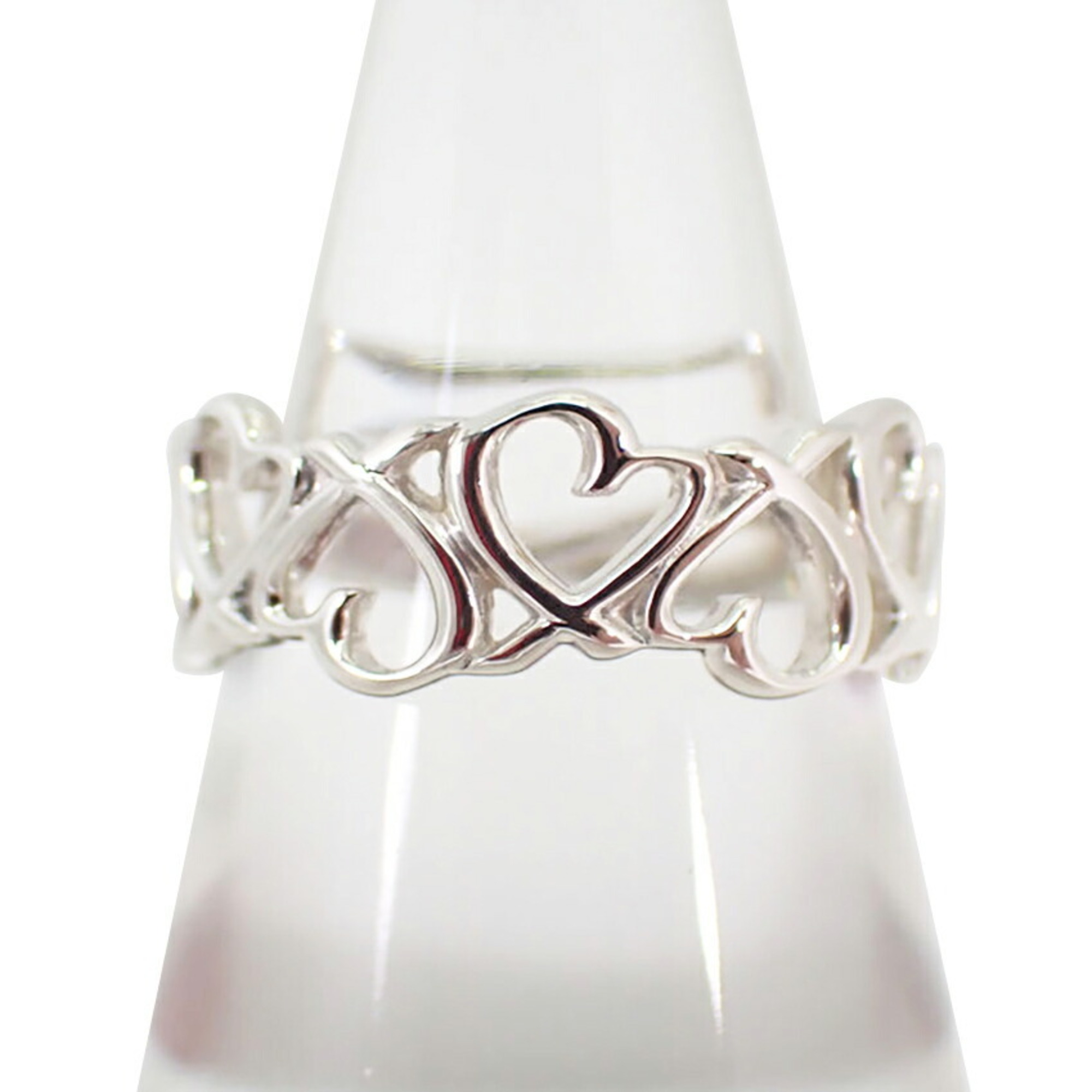 TIFFANY 925 Full Eternity Loving Heart Ring Size 14