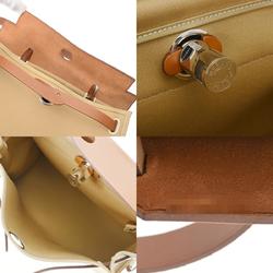 HERMES Hermes Airbag Zip 31 Beige/Gold C Stamp (around 2018) Women's Toile Officier/Vache Hunter Handbag