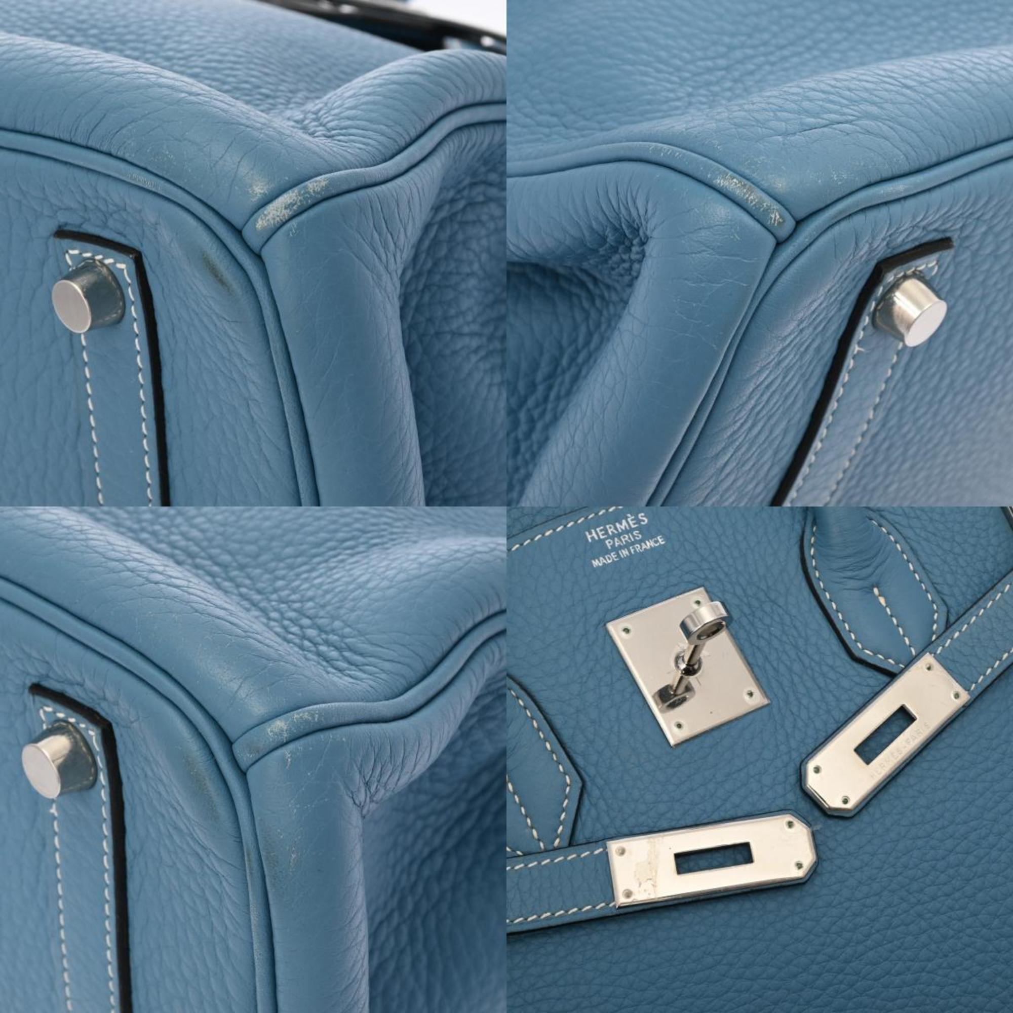 HERMES Hermes Birkin 35 Blue Jean - □F stamp (around 2002) Unisex Taurillon Clemence handbag