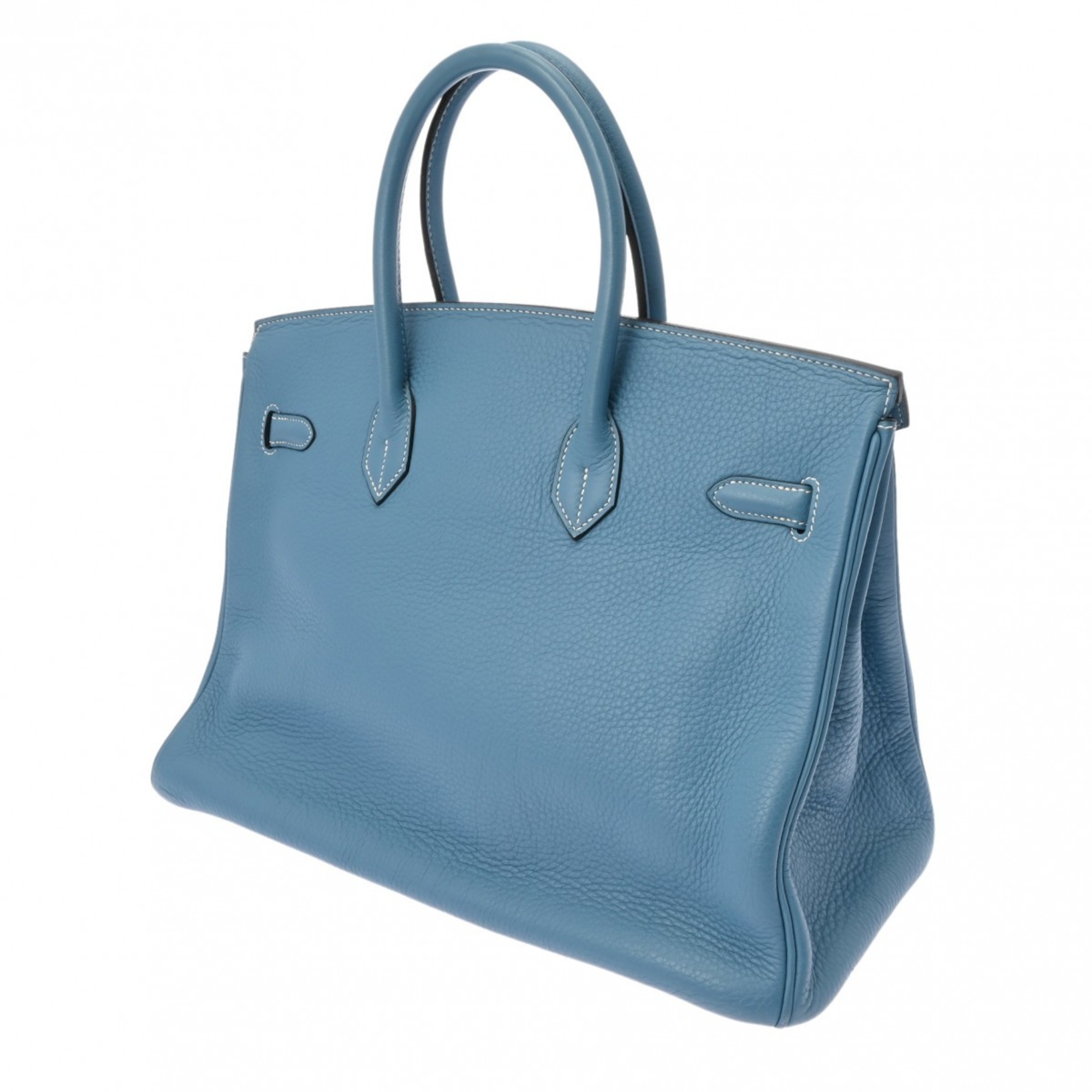 HERMES Hermes Birkin 35 Blue Jean - □F stamp (around 2002) Unisex Taurillon Clemence handbag