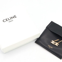 Celine Triomphe Rhinestone Earrings 460GC6BZI.35OR Gold Metal for Women CELINE