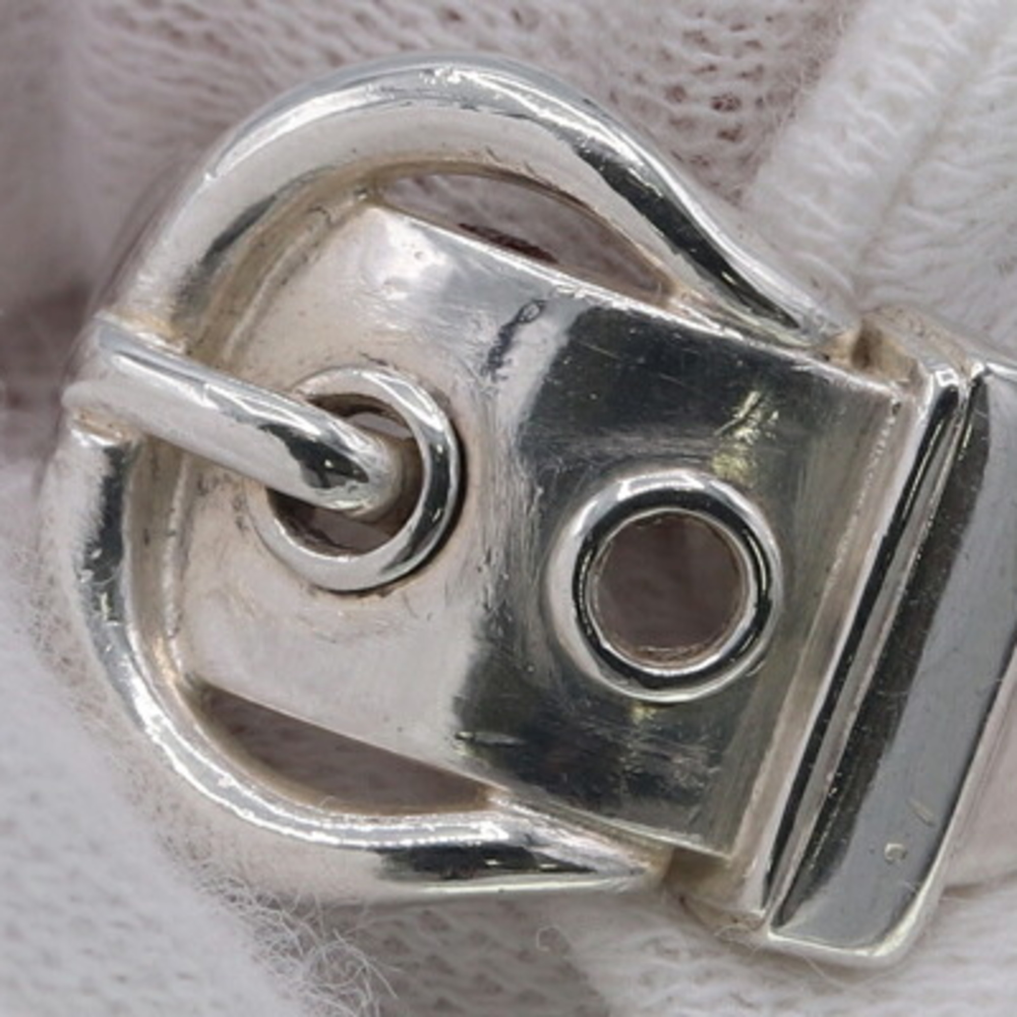 Hermes Ring Bouclesellier Sterling Silver 925 Size 10.5 Belt Motif HERMES