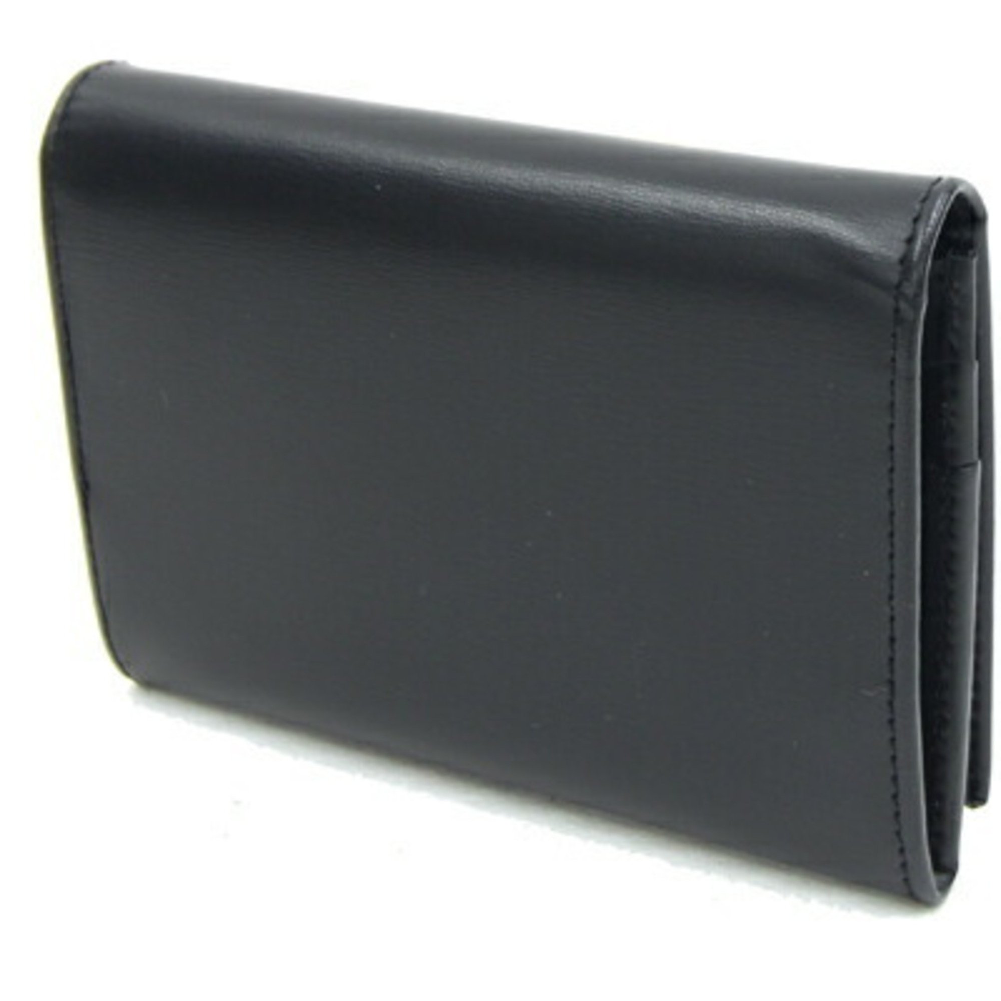 Cartier Business Card Holder Pasha de L3000132 Black Leather Case Men's