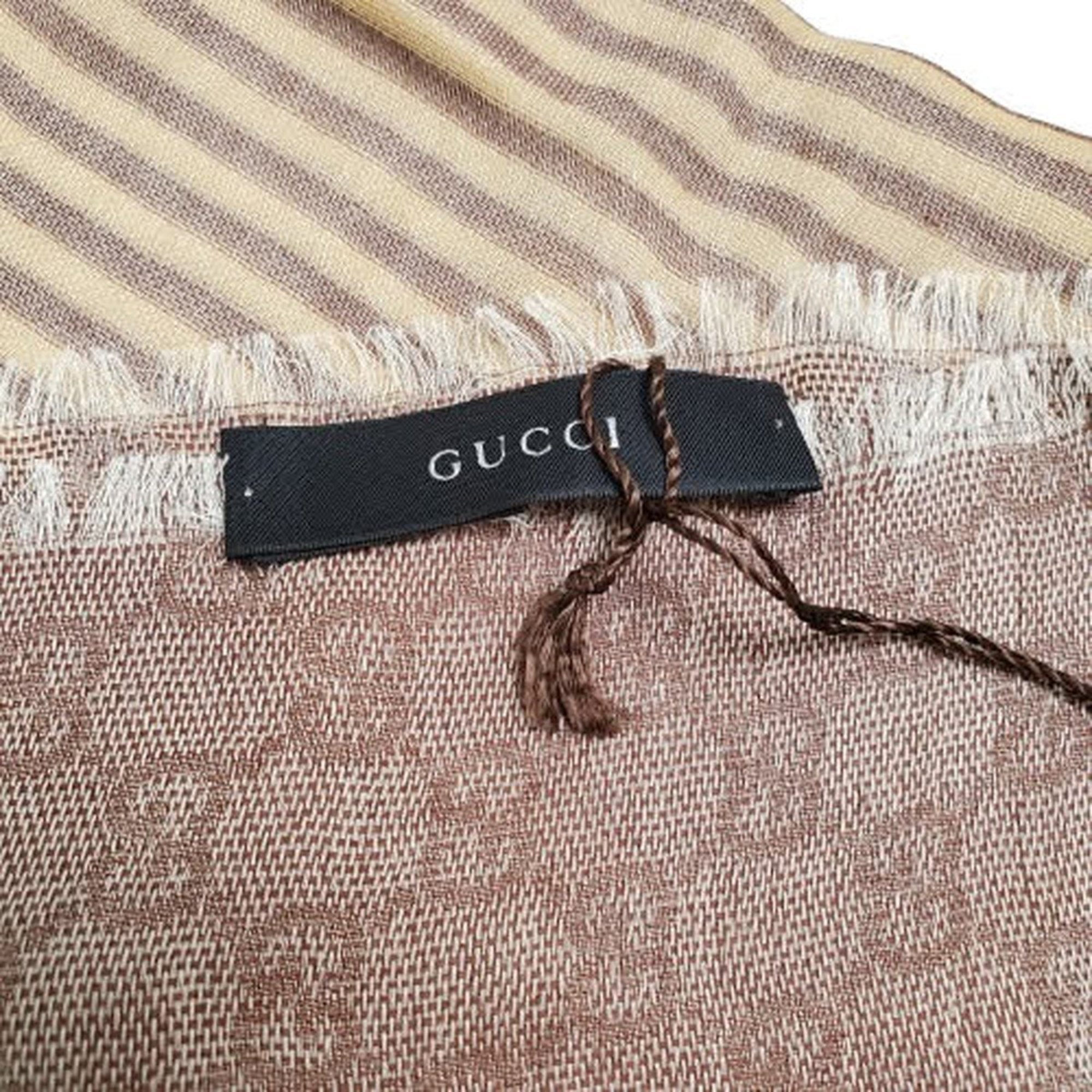 GUCCI Gucci Stole Scarf GG Pattern Stripe Men's Women's Kaizuka Store ITBK3JAO4LDE RK1687D