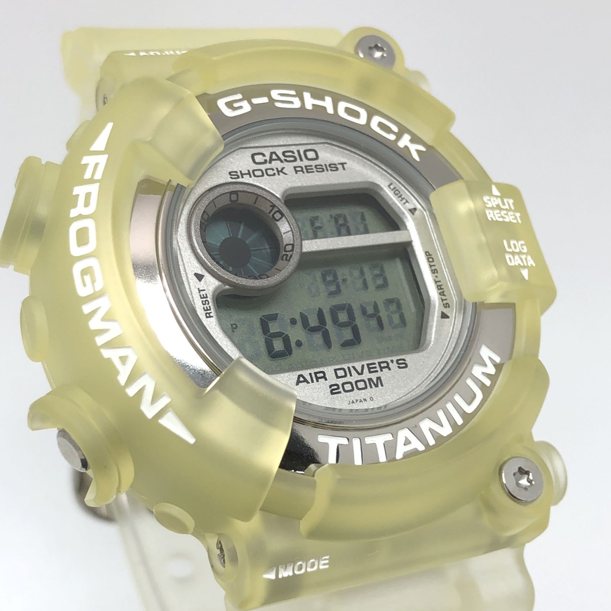 G-SHOCK CASIO Watch DW-8201WC-7T FROGMAN W.C.C.S. Triple Manta EL Titanium Case World Coral Reef Conservation Society White Skeleton Released June 1998 Mikunigaoka Store IT2DSWMEZ000