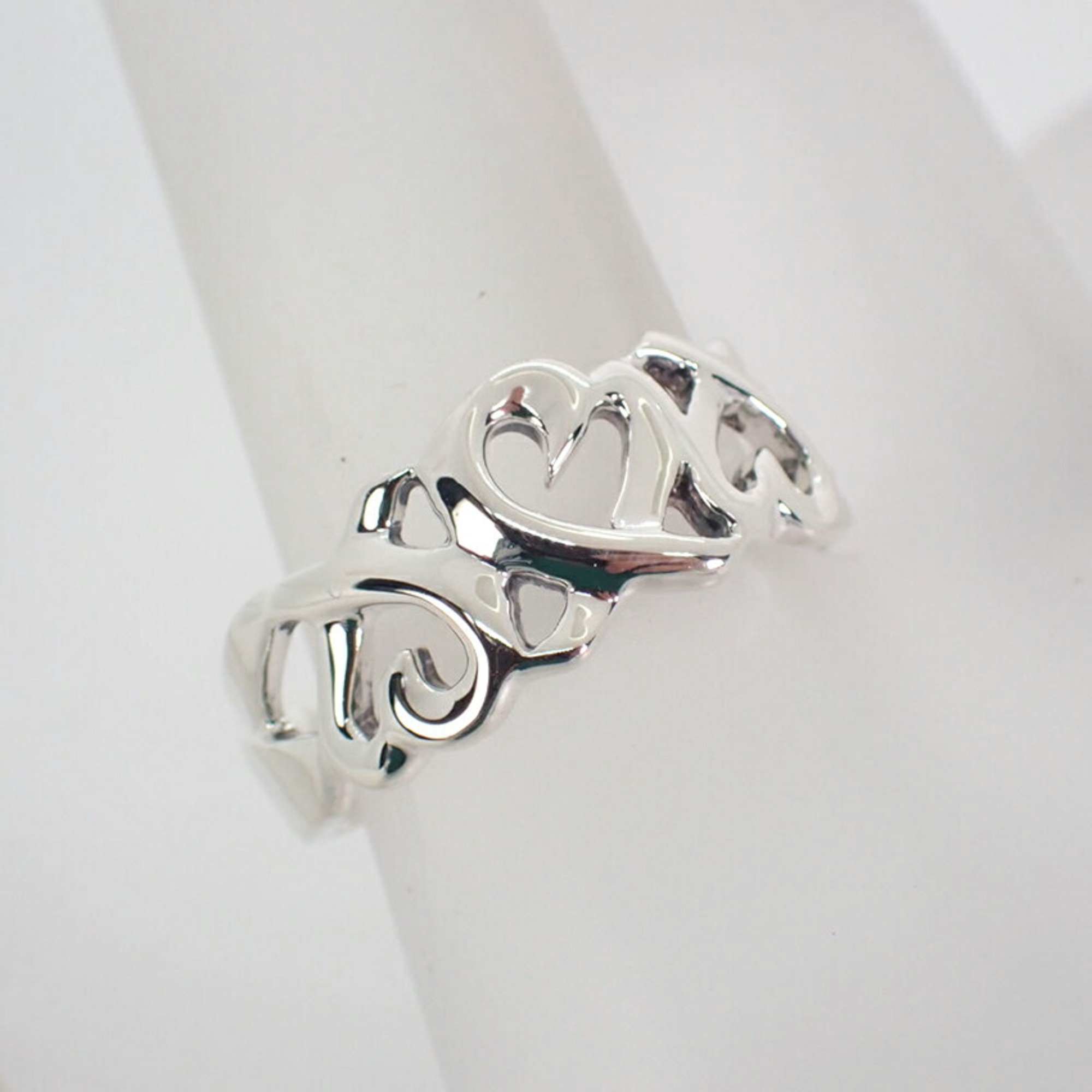 TIFFANY 925 Triple Loving Heart Ring Size 12