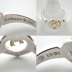 TIFFANY 925 750 Heart Ribbon Combination Ring Size 8