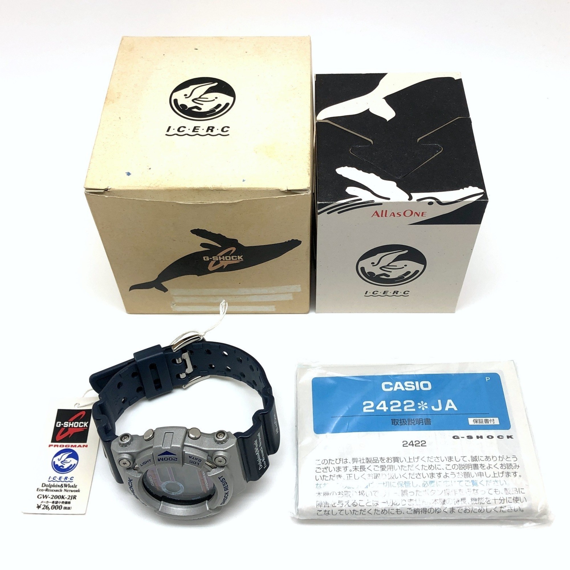 G-SHOCK CASIO Watch GW-200K-2 FROGMAN Irukuji 2001 Frogman Tough Solar Silver x Navy Whale EL International Iruka Released in June Mikunigaoka Store ITNIJ4HC0EE0