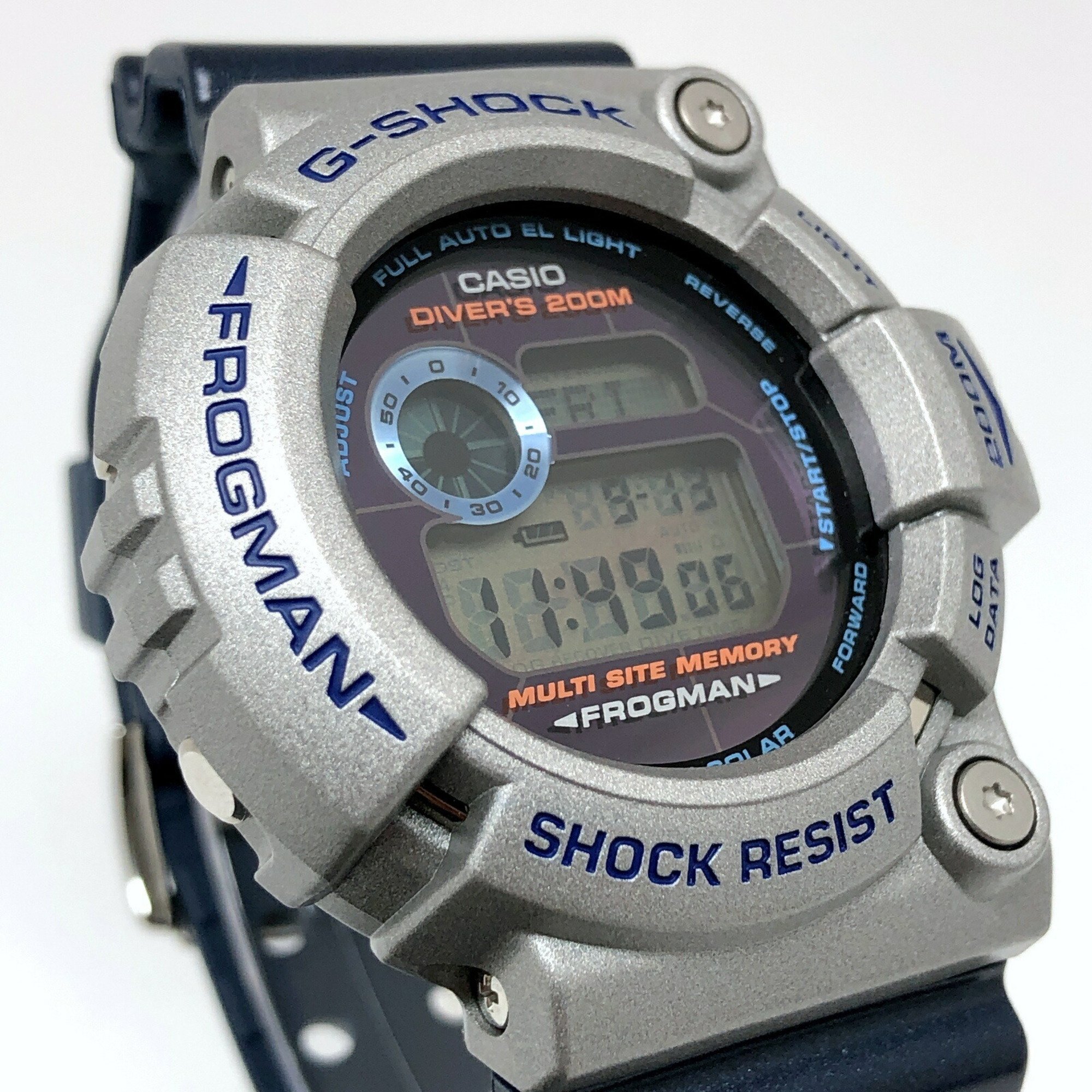 G-SHOCK CASIO Watch GW-200K-2 FROGMAN Irukuji 2001 Frogman Tough Solar Silver x Navy Whale EL International Iruka Released in June Mikunigaoka Store ITNIJ4HC0EE0