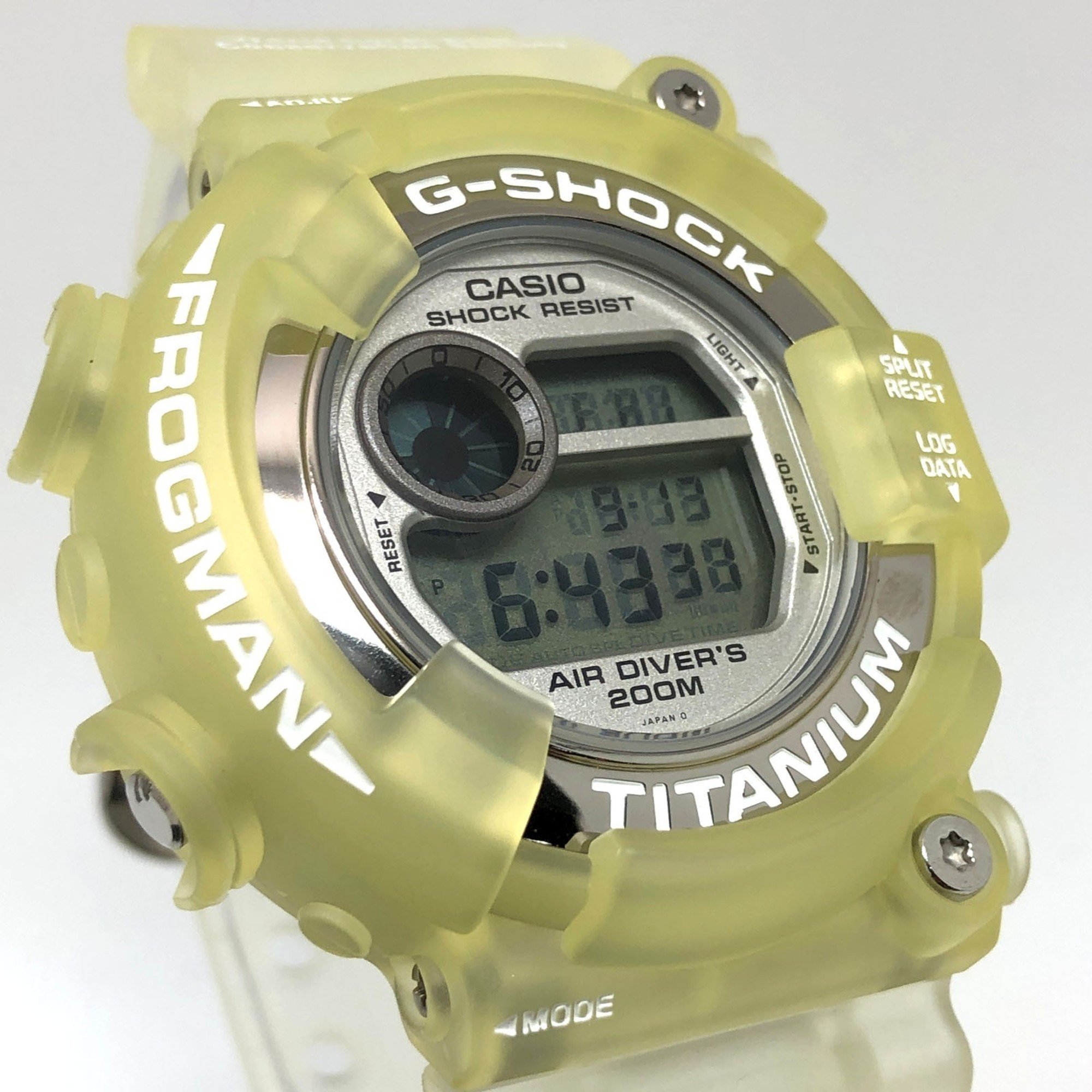 G-SHOCK CASIO Watch DW-8201WC-7T FROGMAN W.C.C.S. Triple Manta EL Titanium Case World Coral Reef Conservation Society White Skeleton Released June 1998 Mikunigaoka Store ITCXLP70EZE1