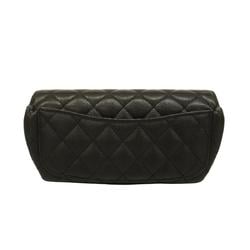 Chanel Shoulder Bag Matelasse Chain Caviar Skin Black Women's