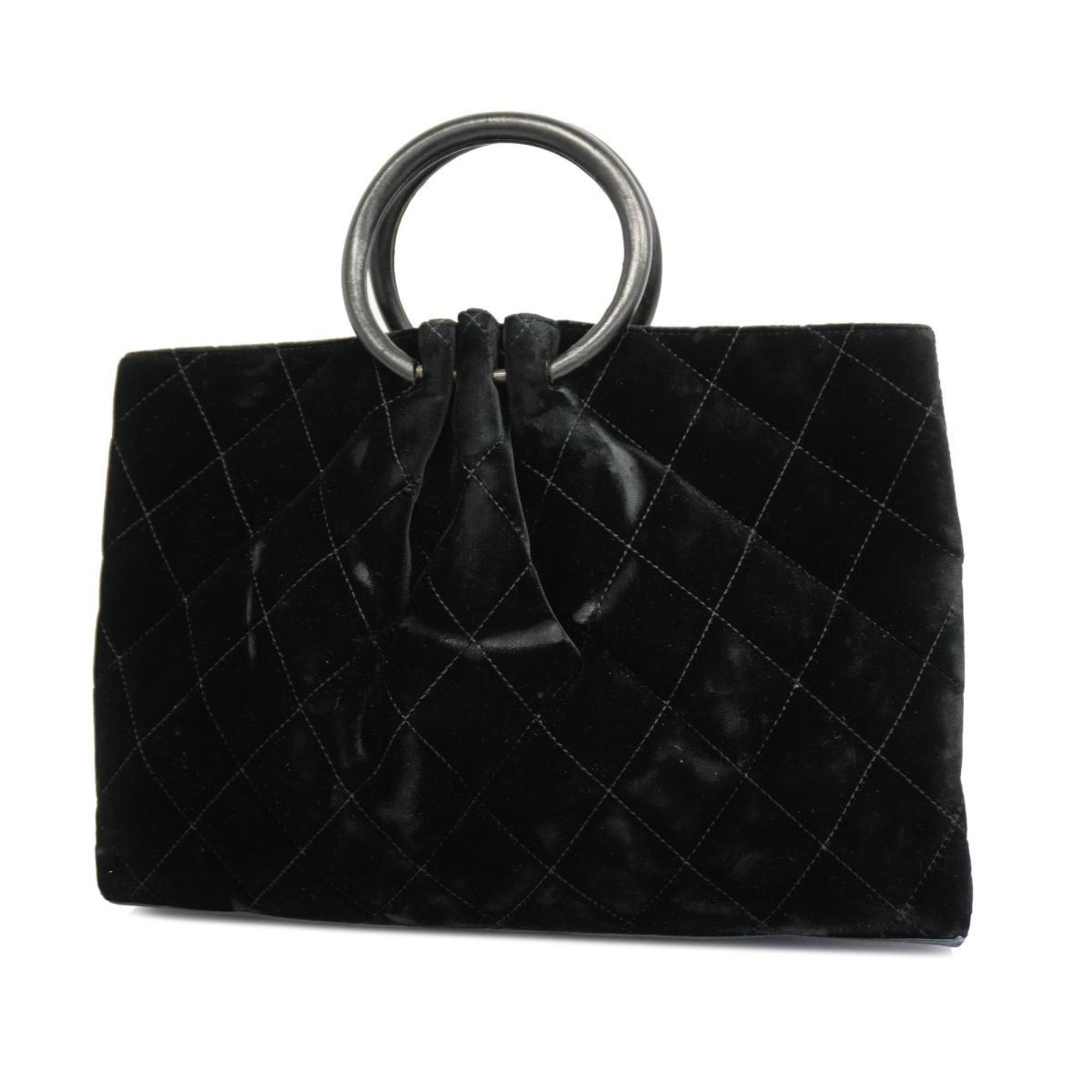 Chanel handbag Matelasse Velour Black Ladies