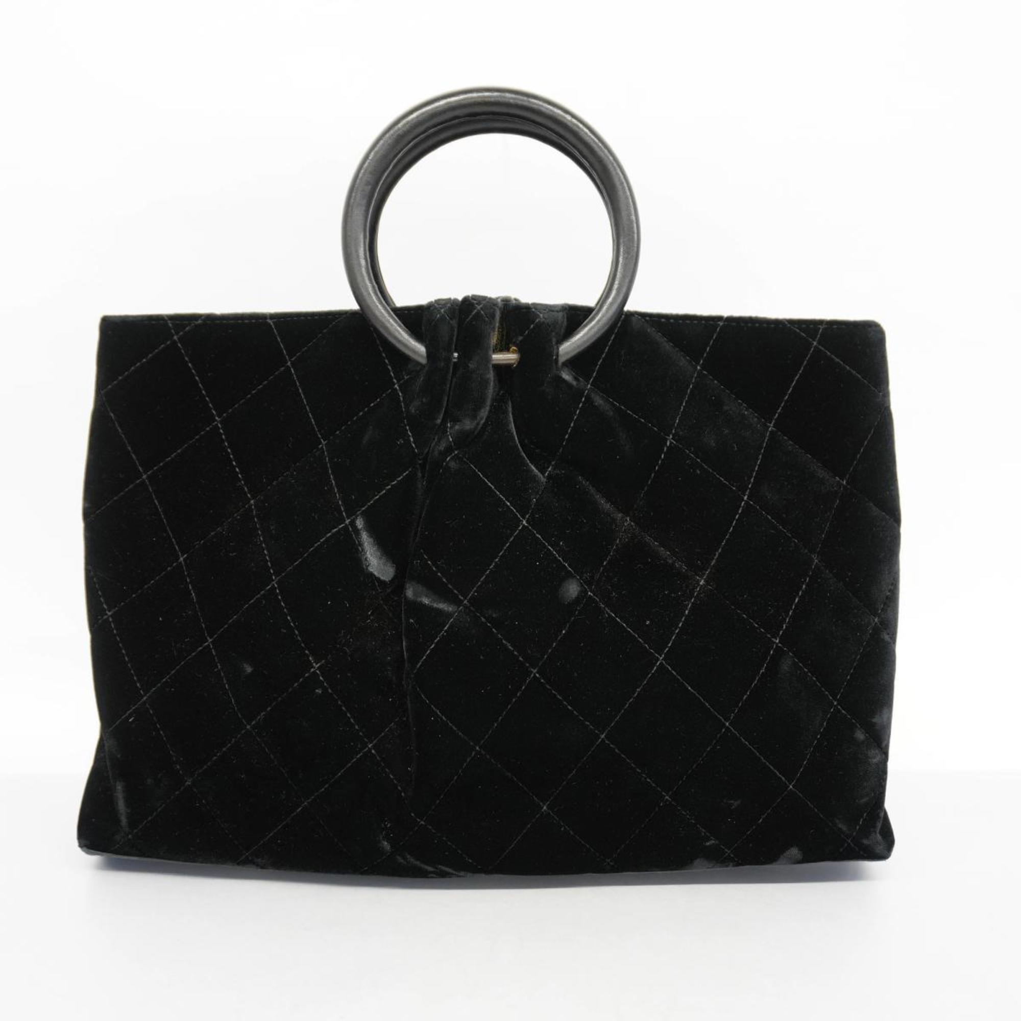 Chanel handbag Matelasse Velour Black Ladies