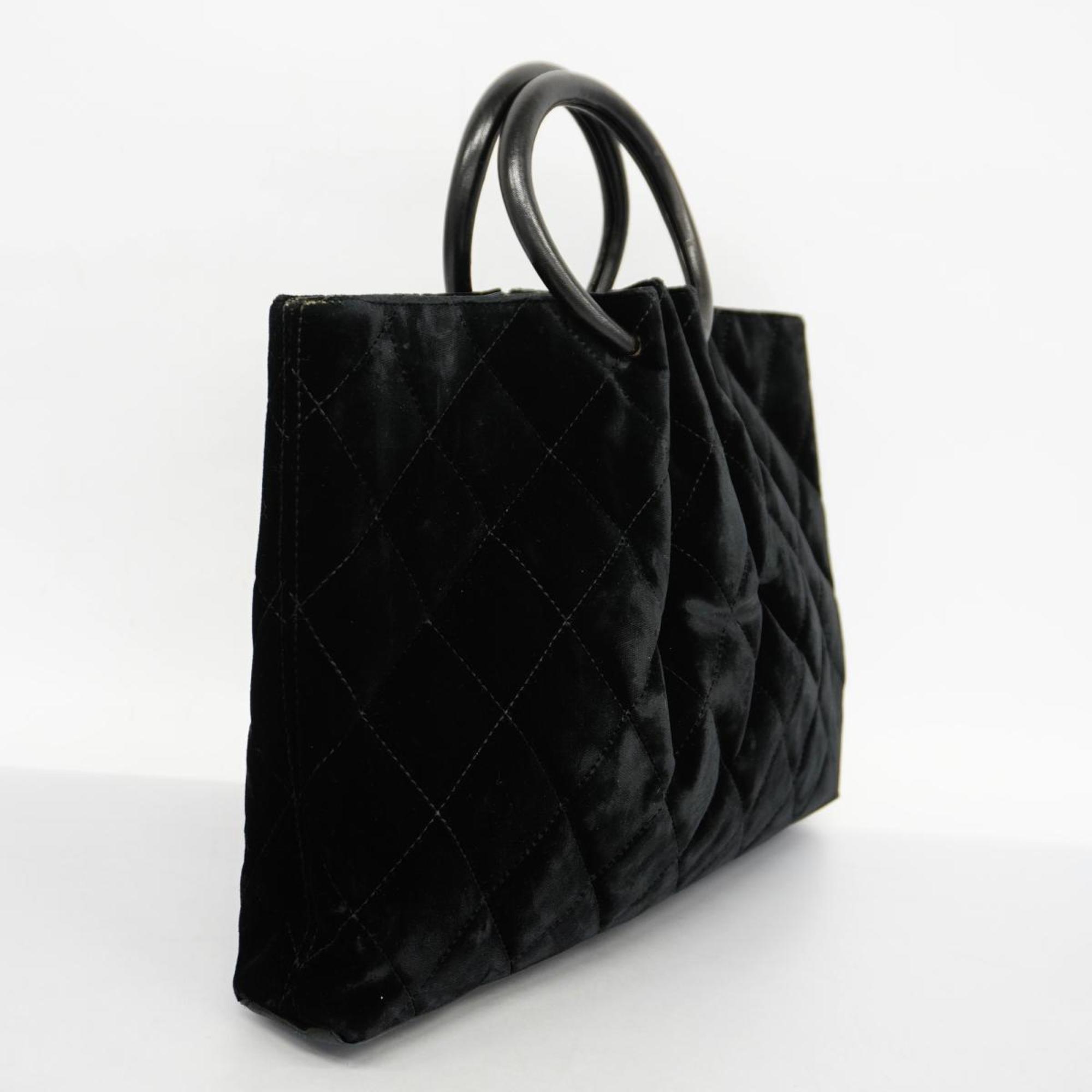 Chanel handbag Matelasse Velour Black Ladies