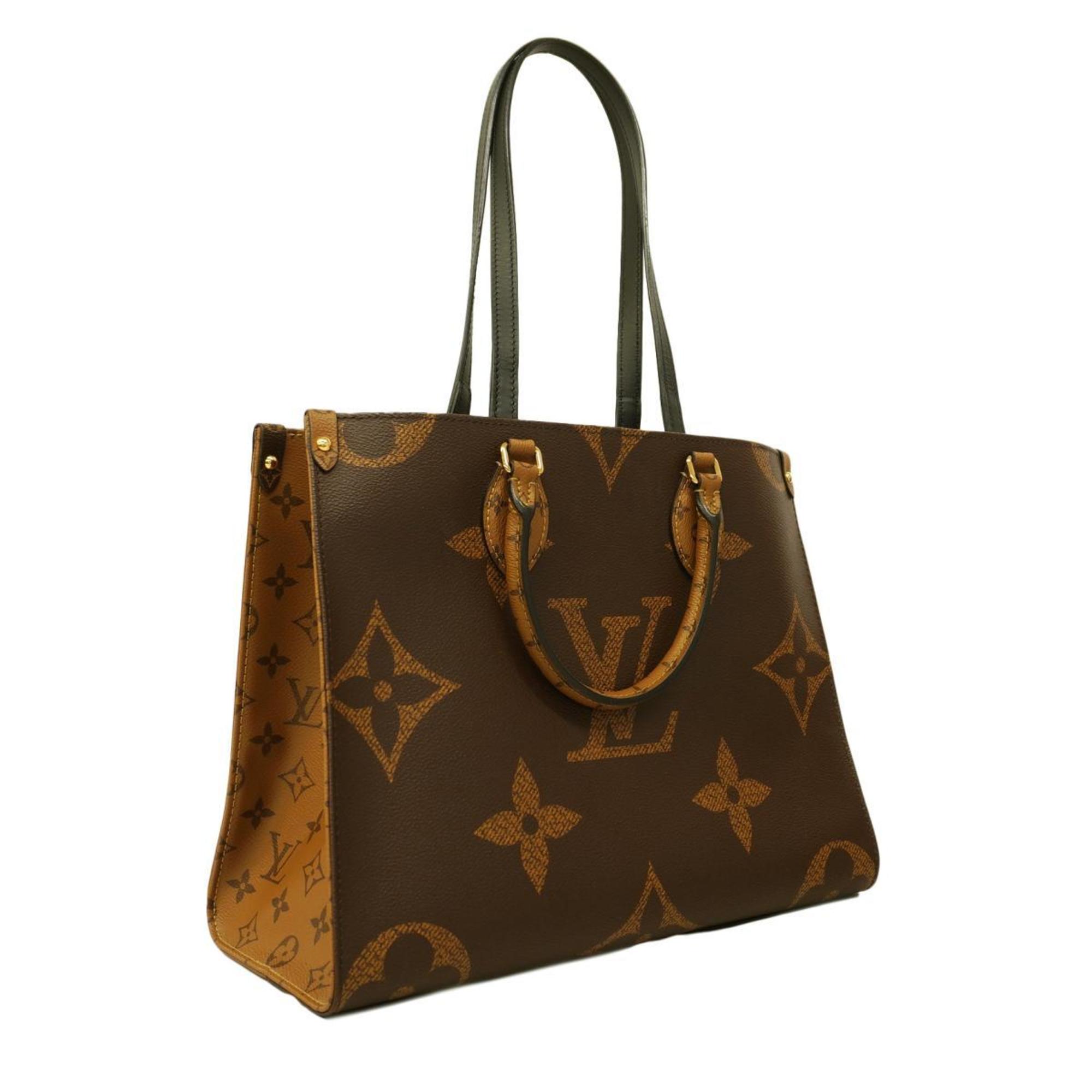 Louis Vuitton Tote Bag Monogram Giant Reverse On the Go MM M45321 Brown Women's