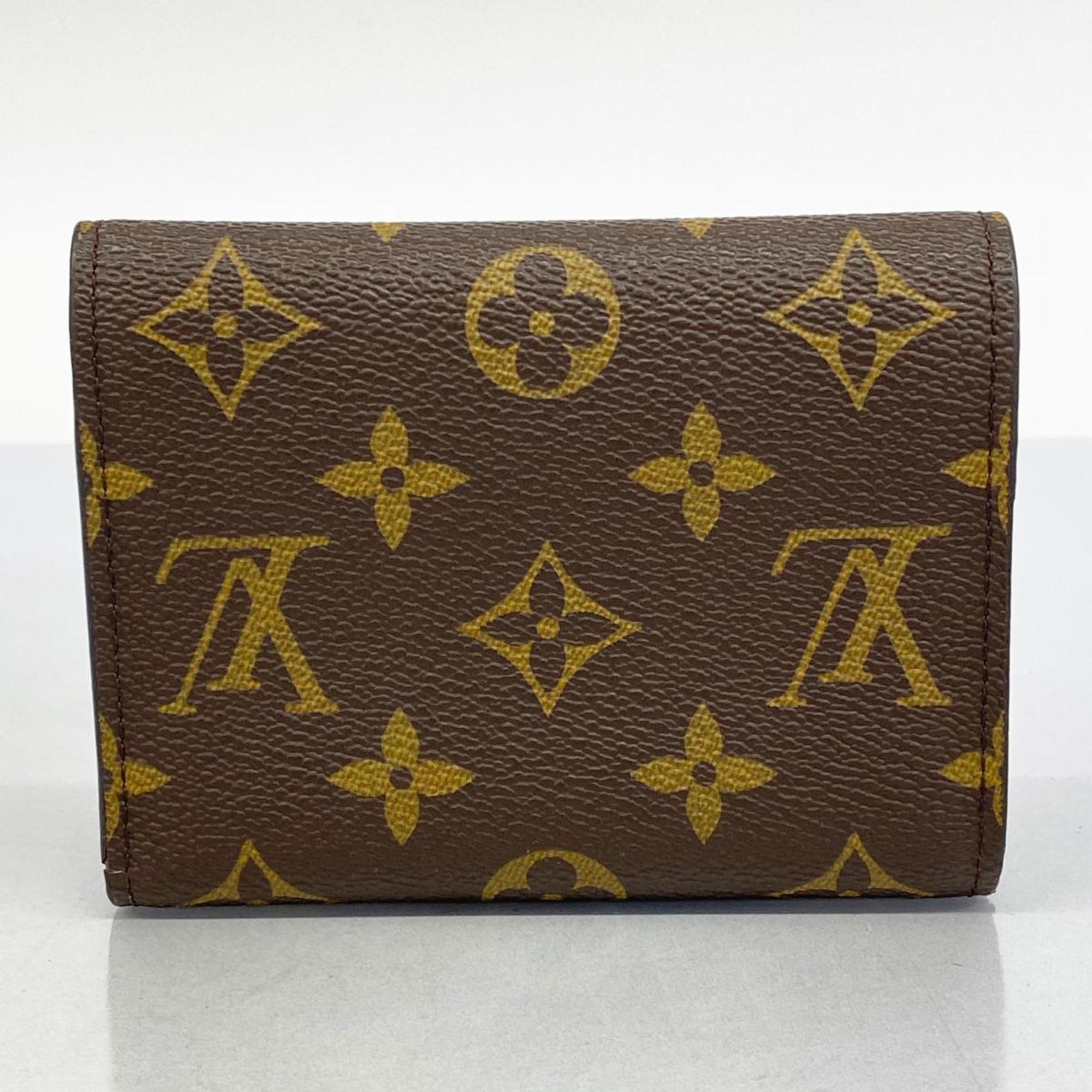 Louis Vuitton Tri-fold Wallet Monogram Portefeuille Victorine M41938 Fuchsia Women's