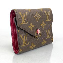 Louis Vuitton Tri-fold Wallet Monogram Portefeuille Victorine M41938 Fuchsia Women's