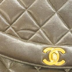 Chanel Shoulder Bag Matelasse Diana Chain Lambskin Black Women's