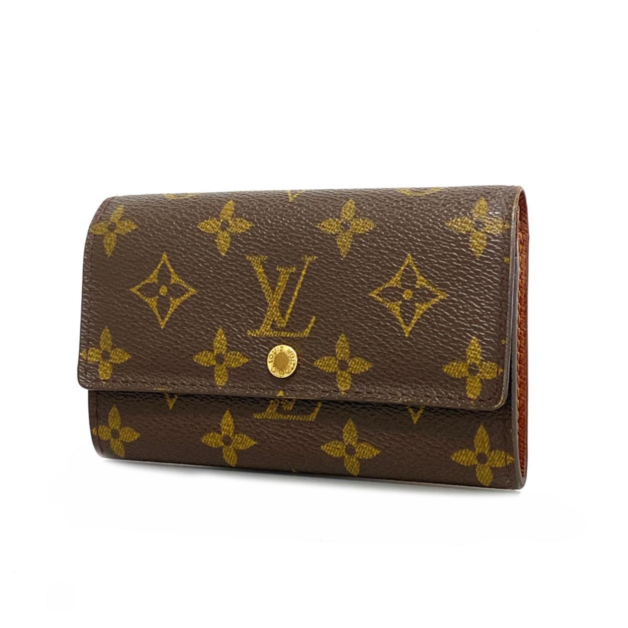 Louis Vuitton Wallet Monogram Porto Monone Zip M61735 Brown Men's Women's