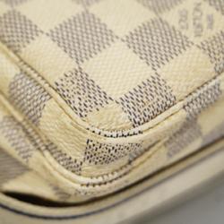 Louis Vuitton Shoulder Bag Damier Azur Naviglio N51189 White Women's