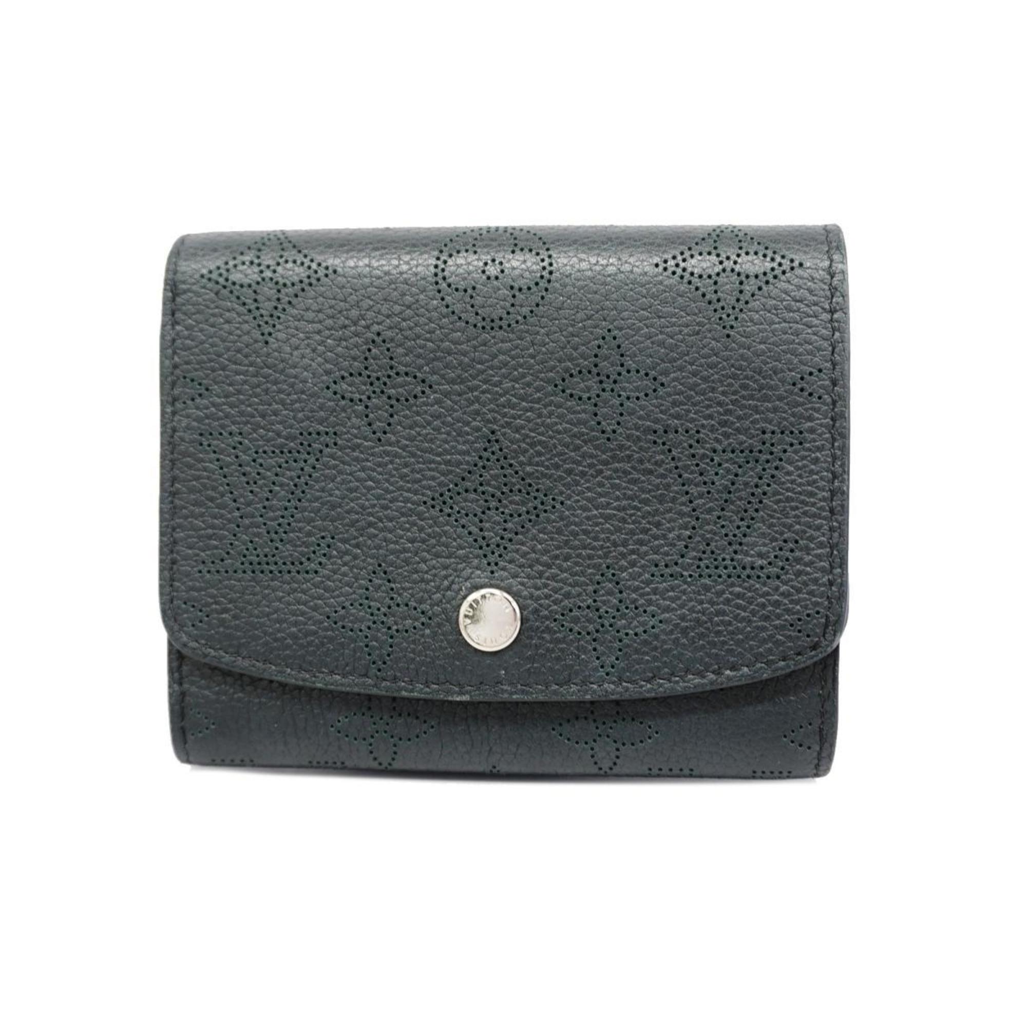 Louis Vuitton Wallet Mahina Portefeuille Iris Compact M62540 Noir Ladies