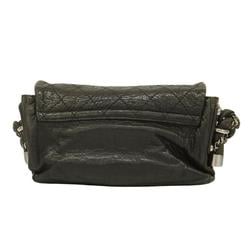 Chanel Shoulder Bag Matelasse Chain Leather Black Women's