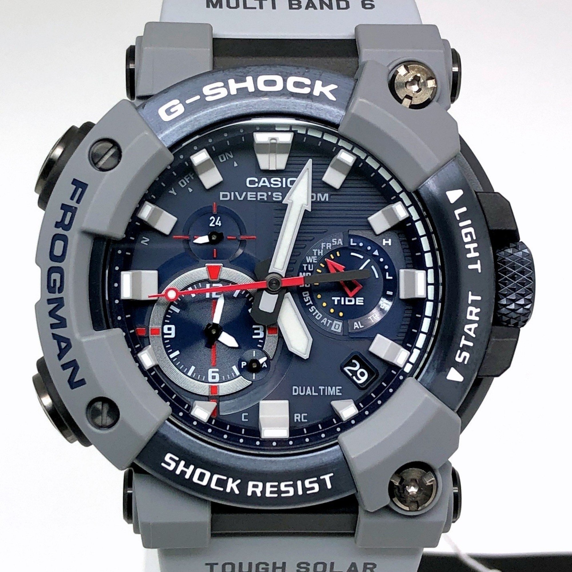 G-SHOCK CASIO Watch GWF-A1000RN-8A FROGMAN ROYAL NAVY Frogman British Navy Collaboration Model Radio Solar Bluetooth Mobile Link LED Light Analog Gray Released in April 2021 Mikunigaoka Store ITNBN0CJH1AO