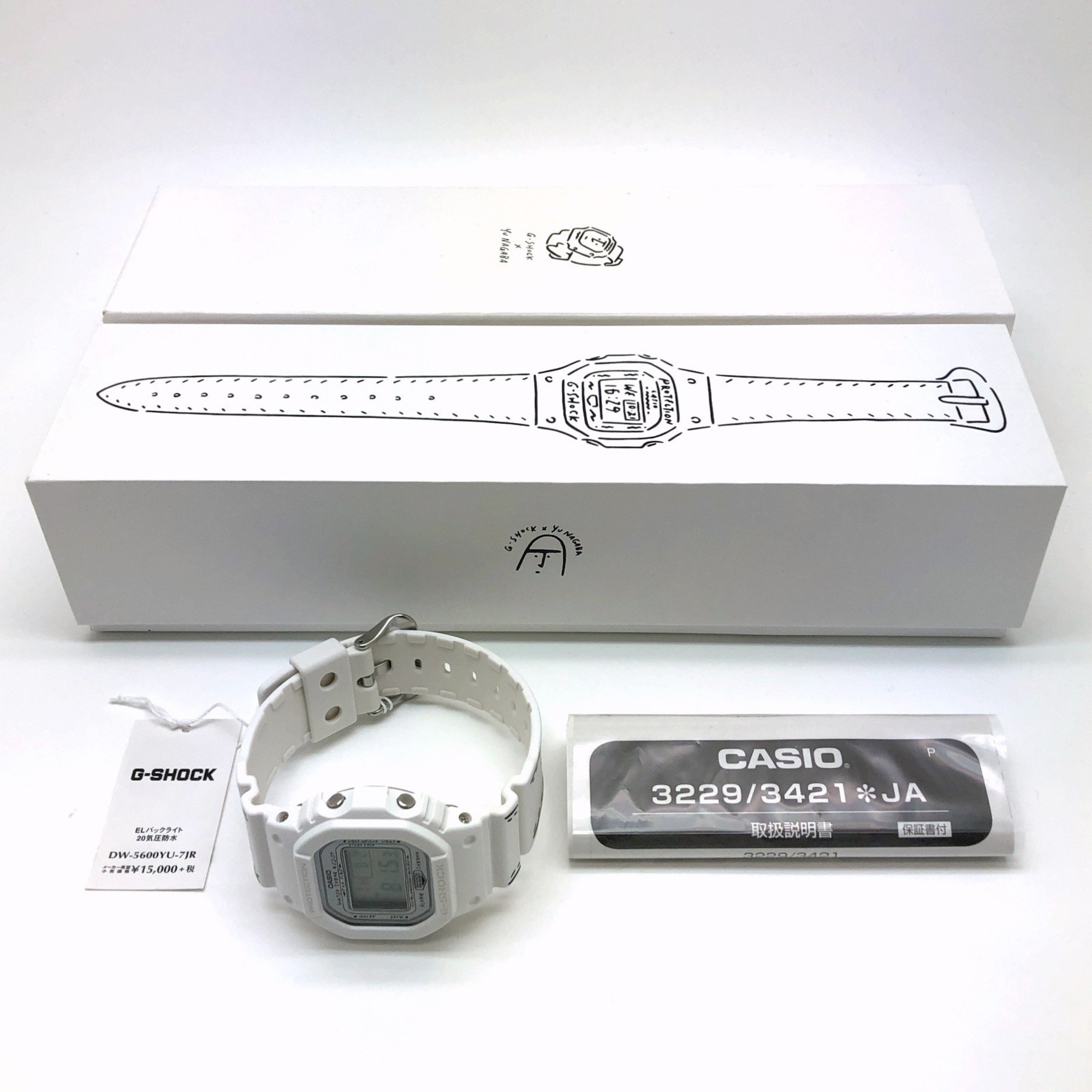 G-SHOCK CASIO Watch DW-5600YU-7 YU NAGABA BEAMS Illustrator Yu Nagaba Collaboration Model Limited Hand-drawn Illustration White Released March 2018 Mikunigaoka Store ITAVF1LLPT0S