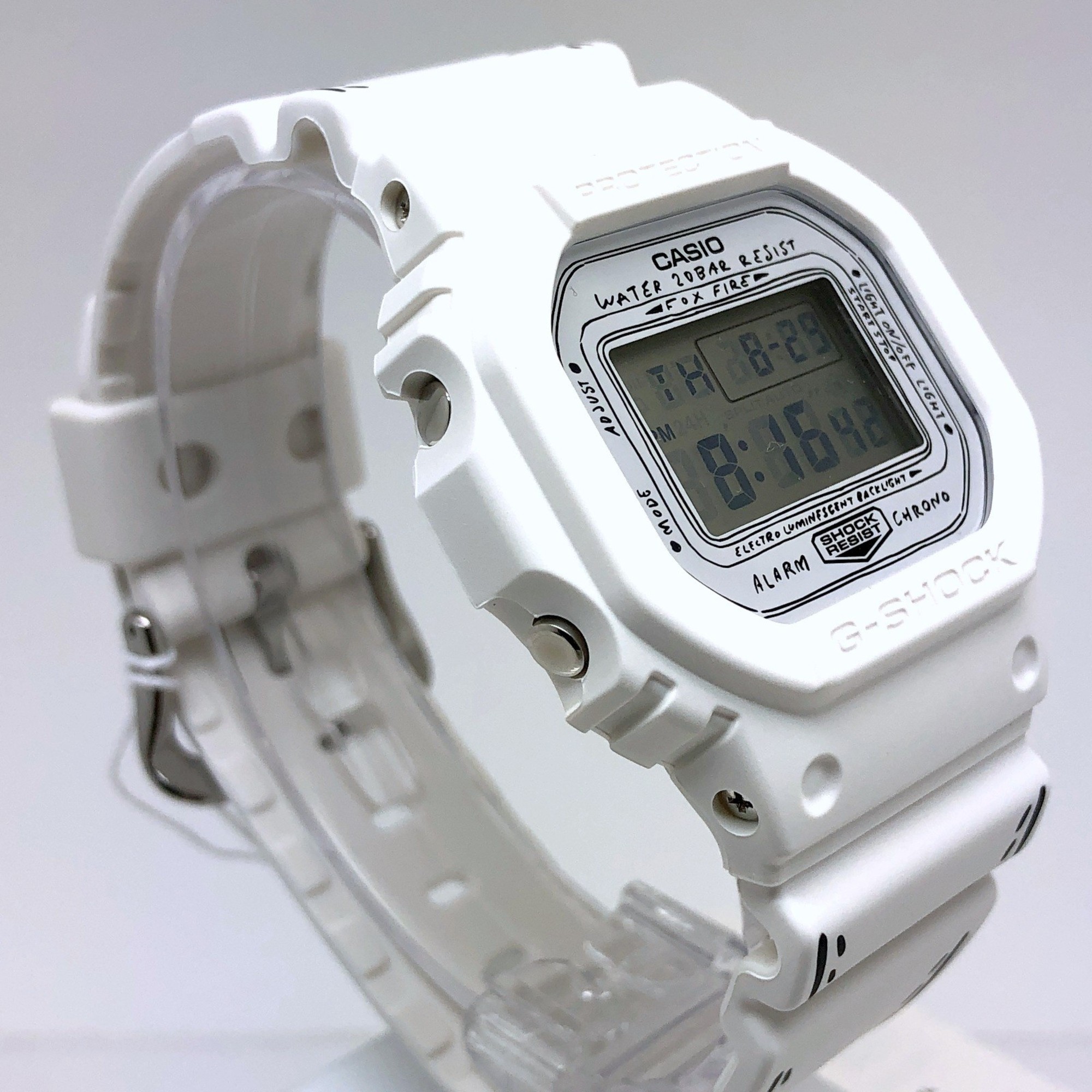 G-SHOCK CASIO Watch DW-5600YU-7 YU NAGABA BEAMS Illustrator Yu Nagaba Collaboration Model Limited Hand-drawn Illustration White Released March 2018 Mikunigaoka Store ITAVF1LLPT0S