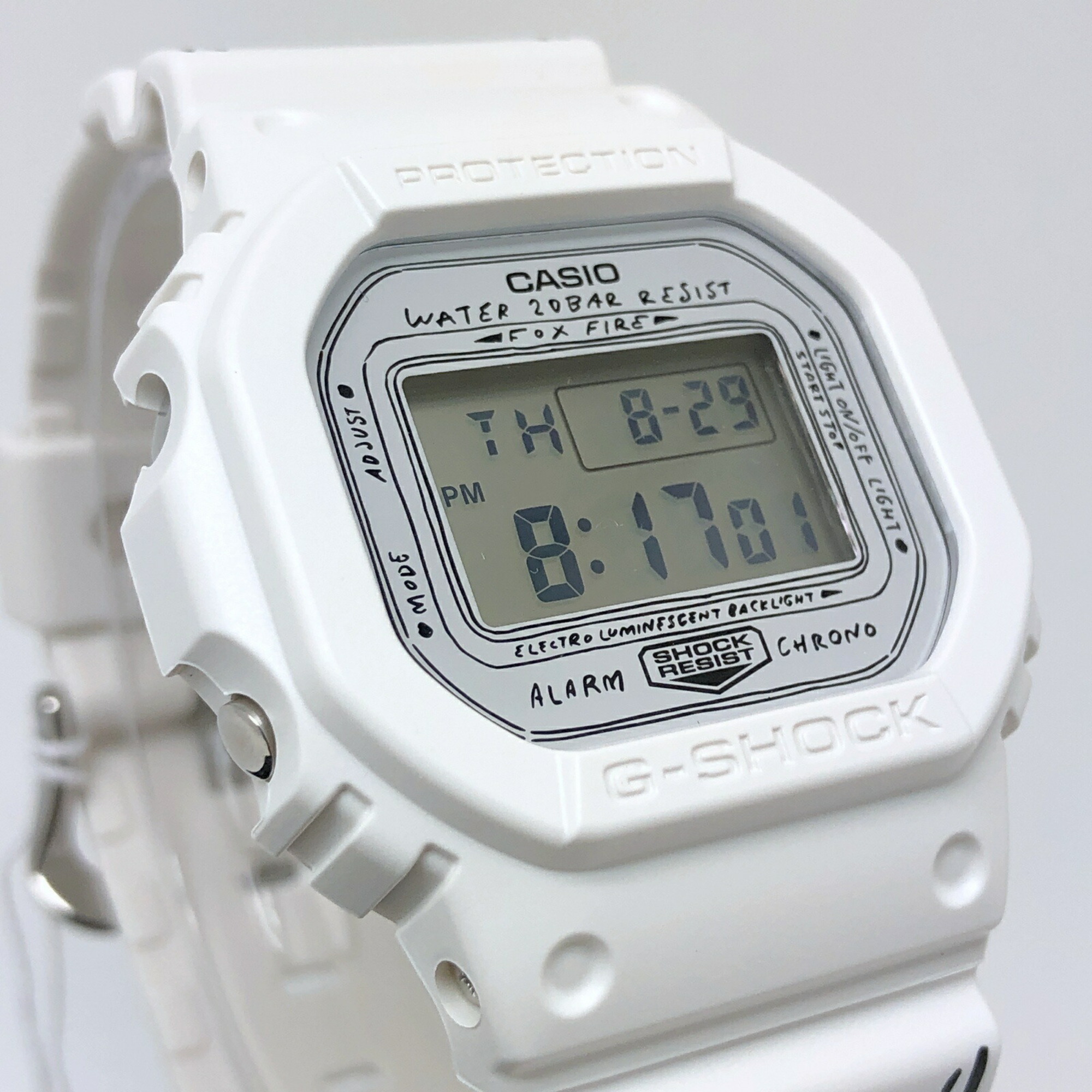 G-SHOCK CASIO Watch DW-5600YU-7 YU NAGABA BEAMS Illustrator Yu Nagaba Collaboration Model Limited Hand-drawn Illustration White Released March 2018 Mikunigaoka Store ITAVF1LLPT0S