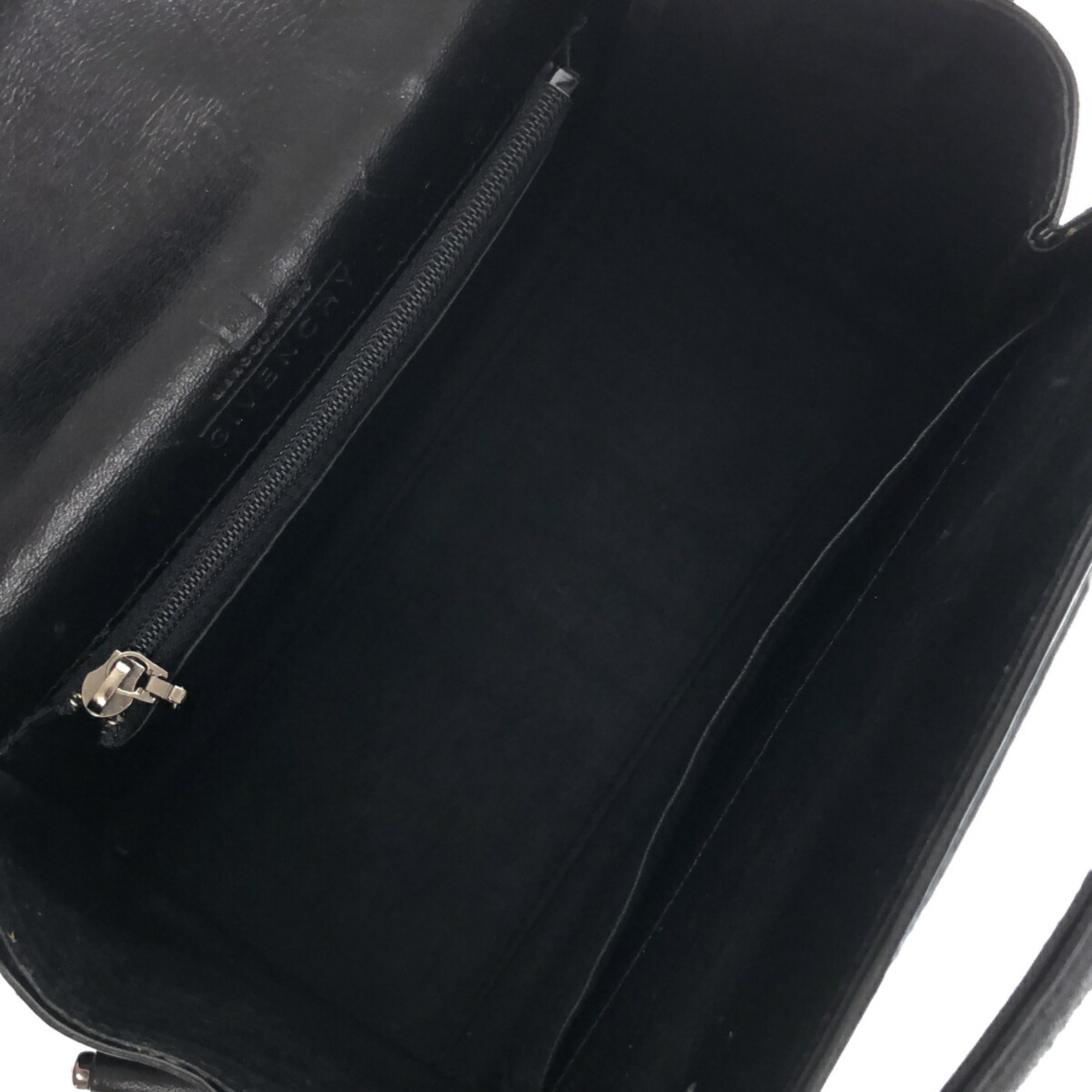 GIVENCHY One-handle handbag, black leather, women's, square, Mikunigaoka store, IT1O2N1NAJAP, RM2134R