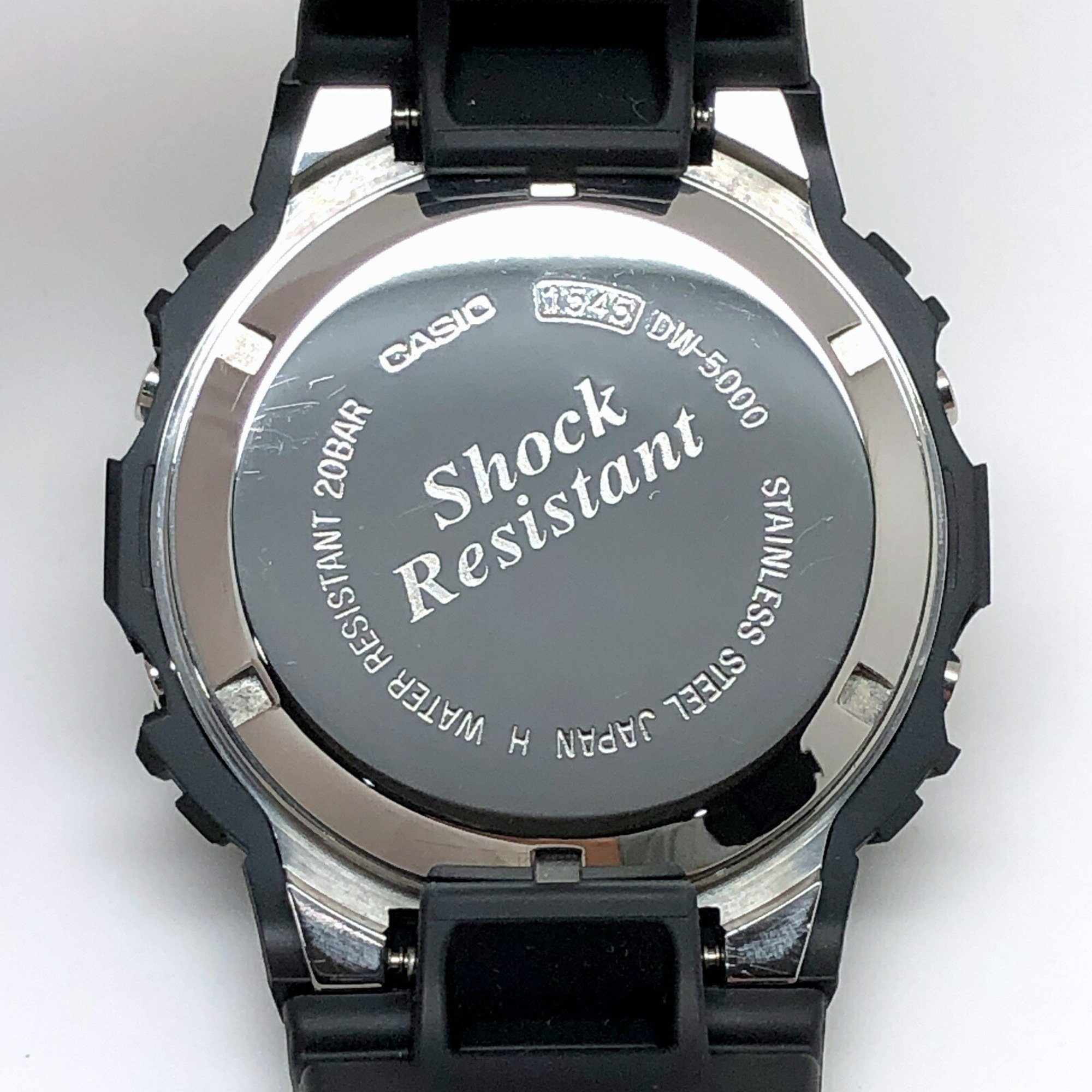 G-SHOCK CASIO Watch DW-5000-1 First-generation reprint DW-5000C model Screw-back EL backlight Released in March 2001 Mikunigaoka store IT4E8ULMA3PB